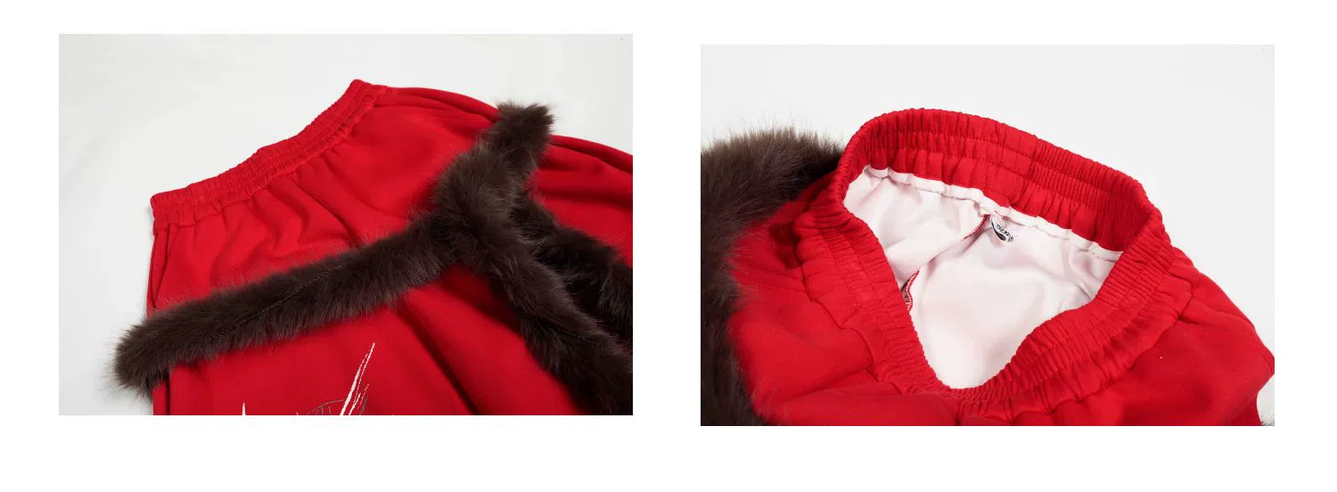 BLACKLISTS Vintage Plush Belt Scimitar Sweatpants