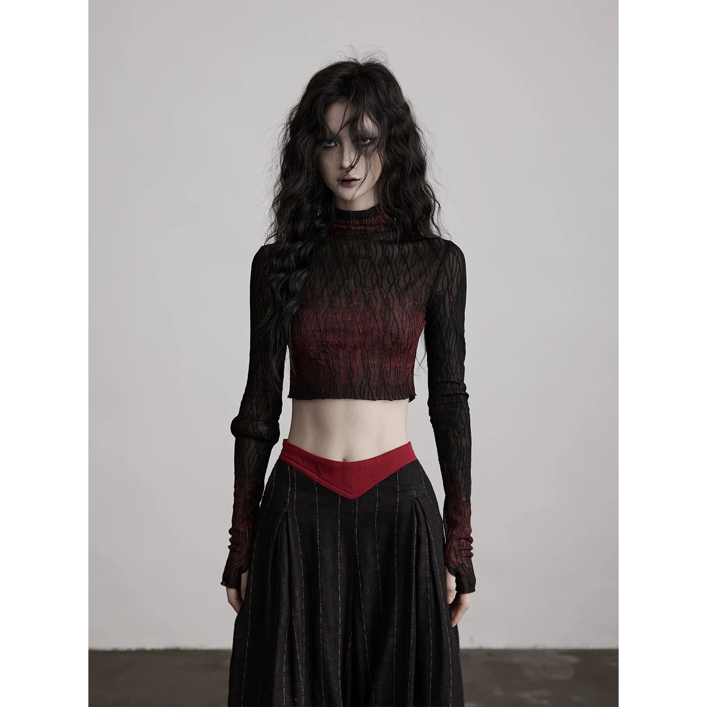 INDULGE Lace Knit Bottom Long Sleeve