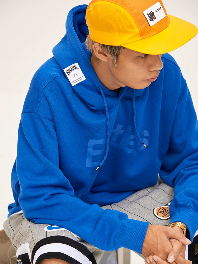 Battles Basic Logo Print Fleece Hoodie