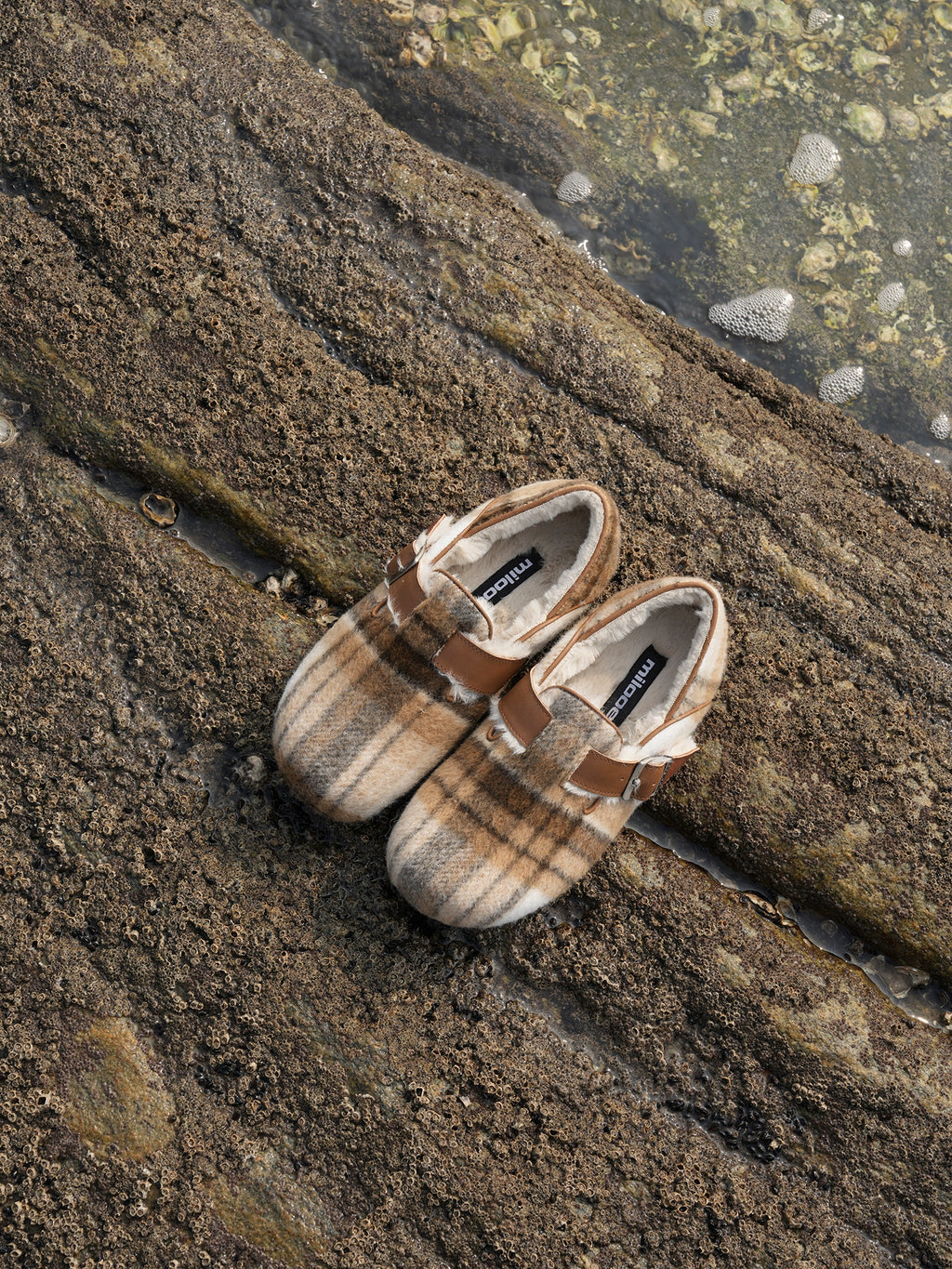 Milooey Retro Flat Leather Plush Shoes