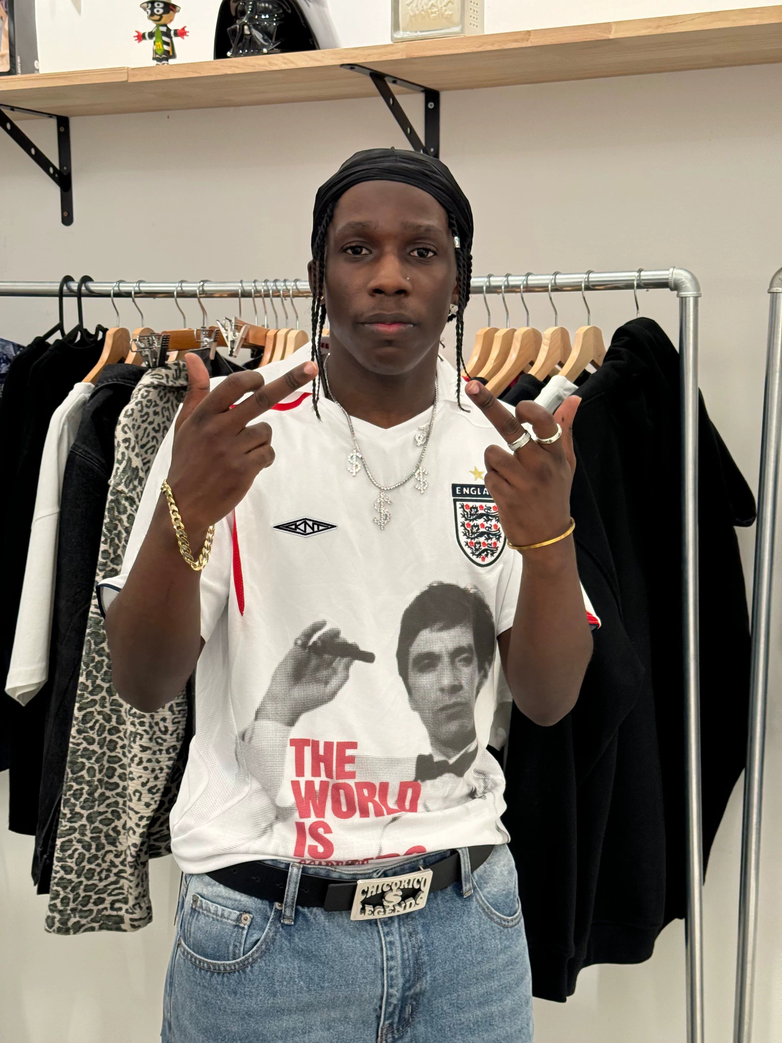 REMAKE England Portrait Print Nuo Football Short Sleeve