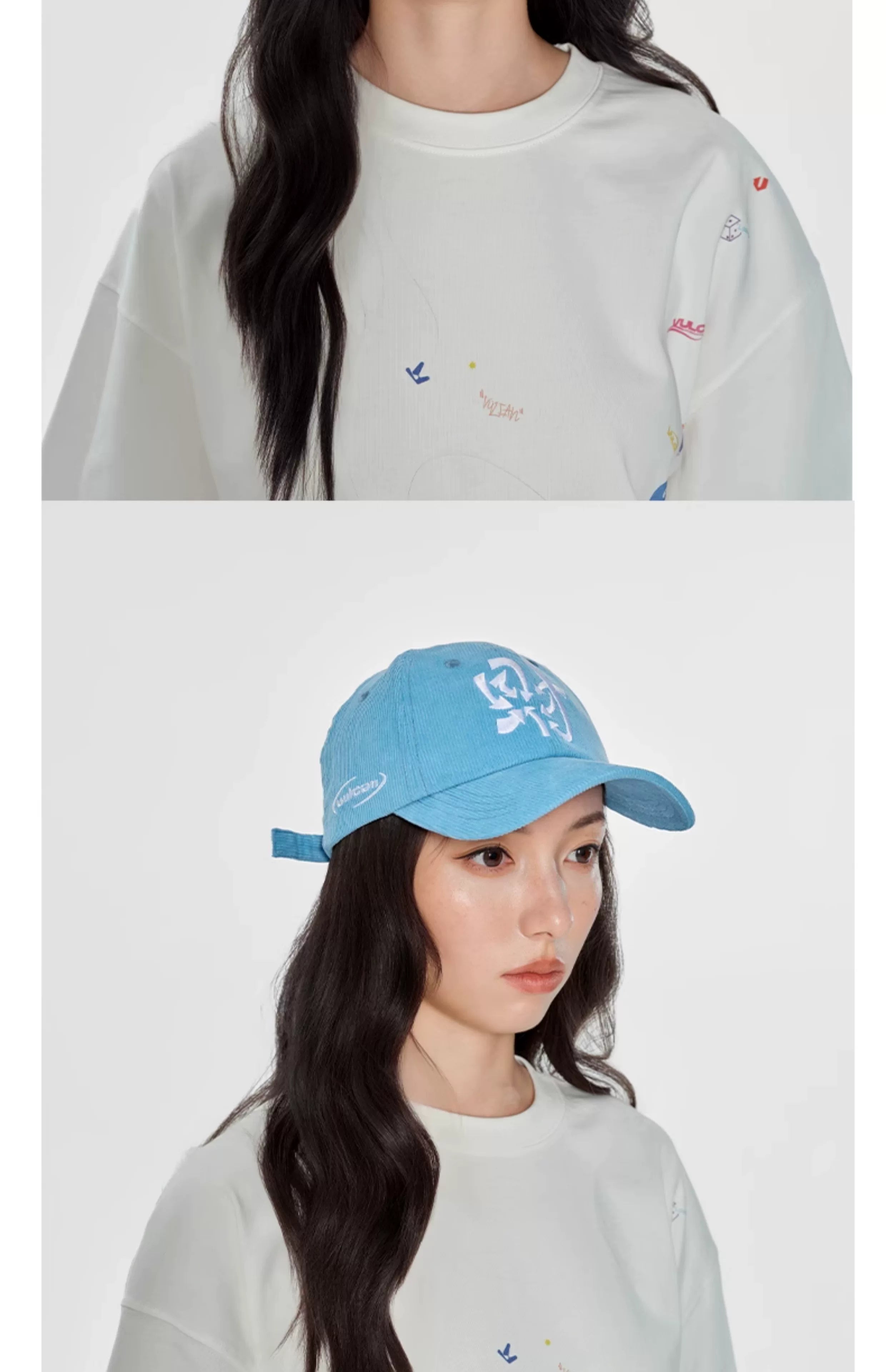 VULCAN Corduroy Embroidered Two-color Cap