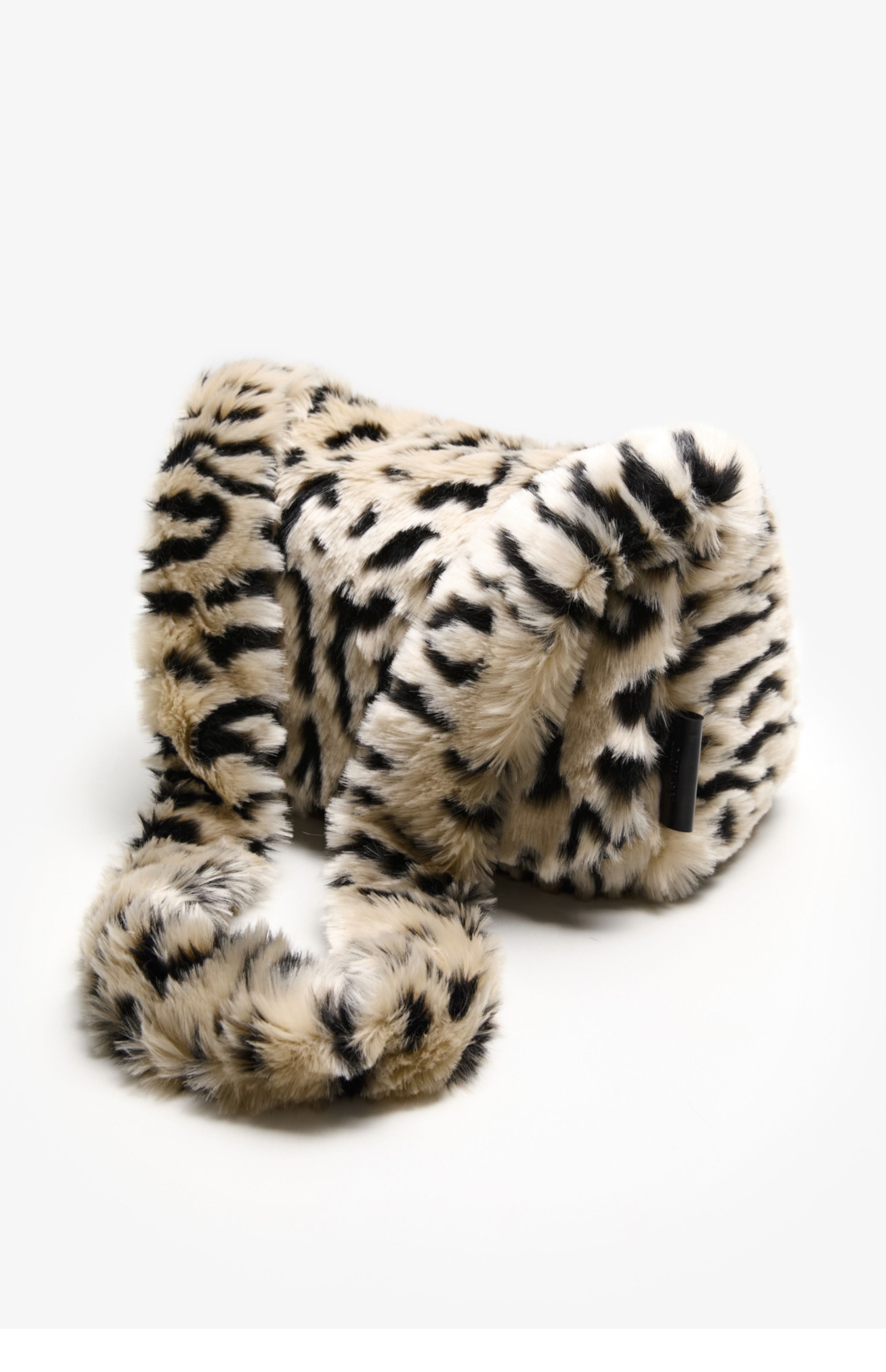 DirtySix spotted leopard flip square bag