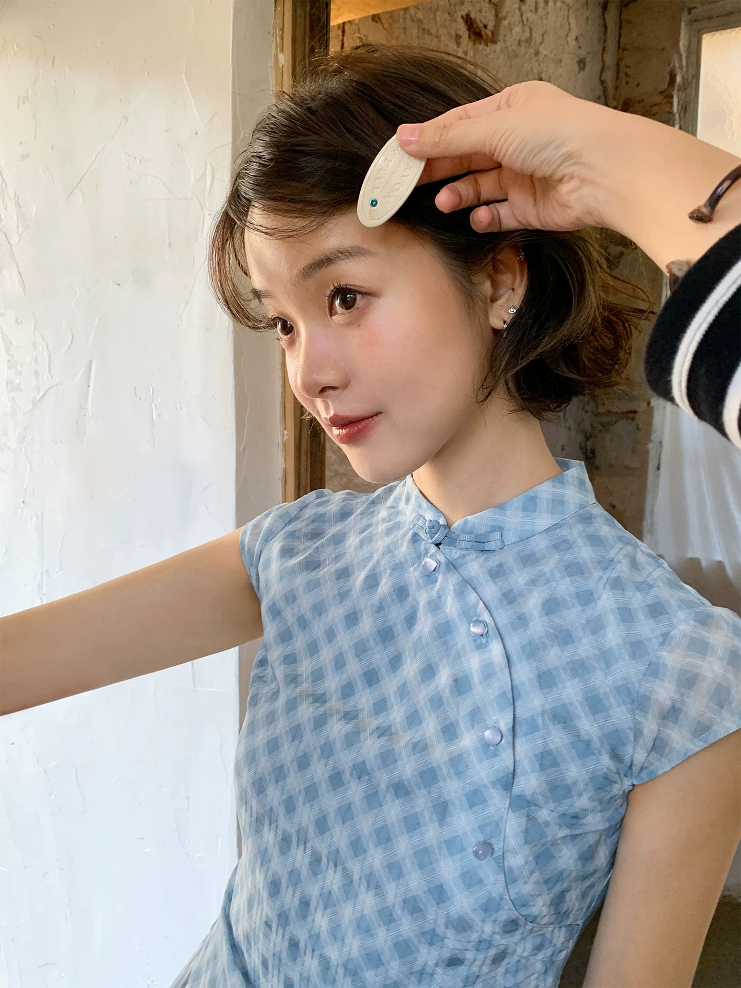 KANO Plaid Shirt Skirt Set