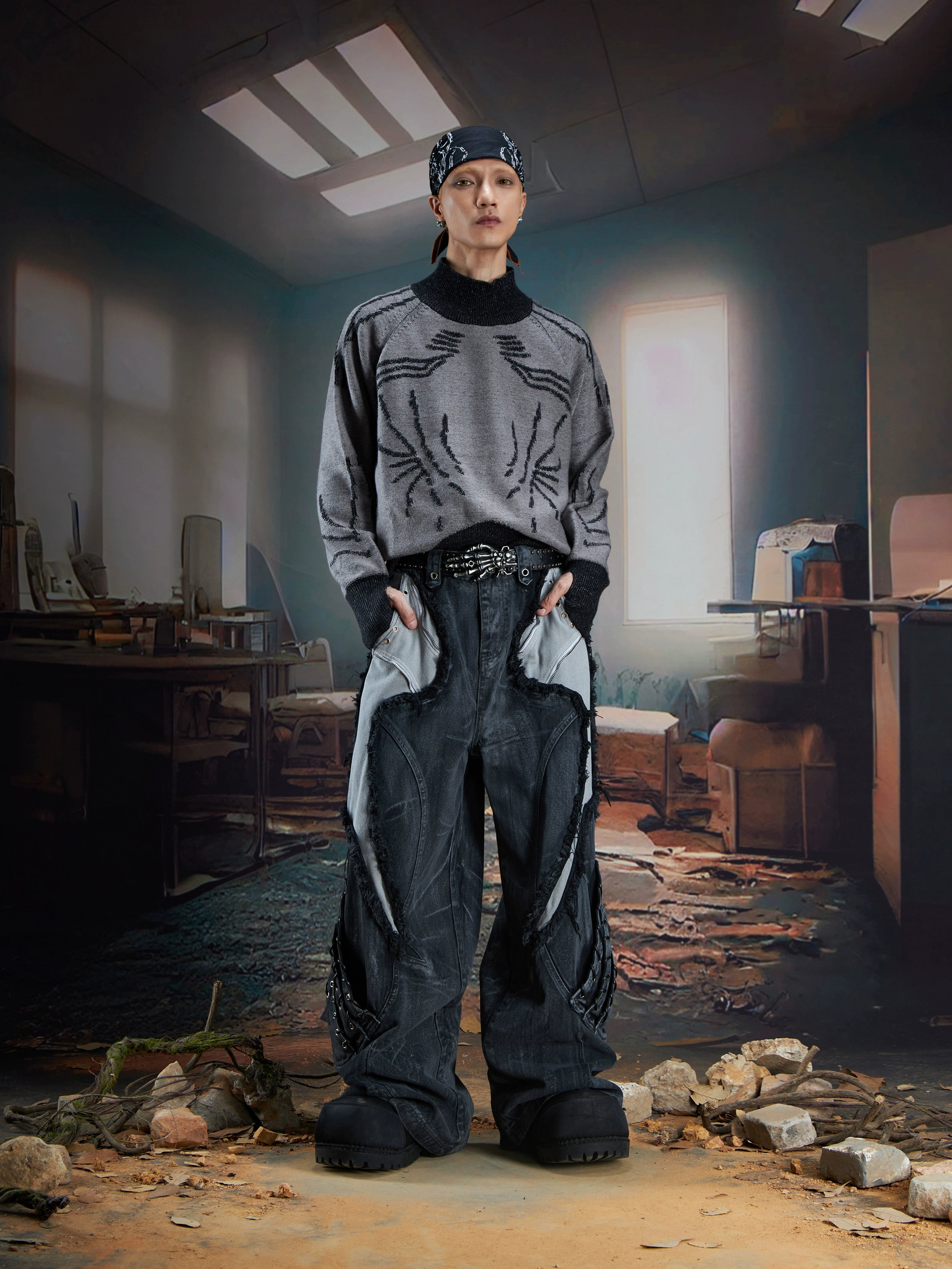 NOMANIAI High Elastic Anti-wrinkle Sweater Knitted Sweater