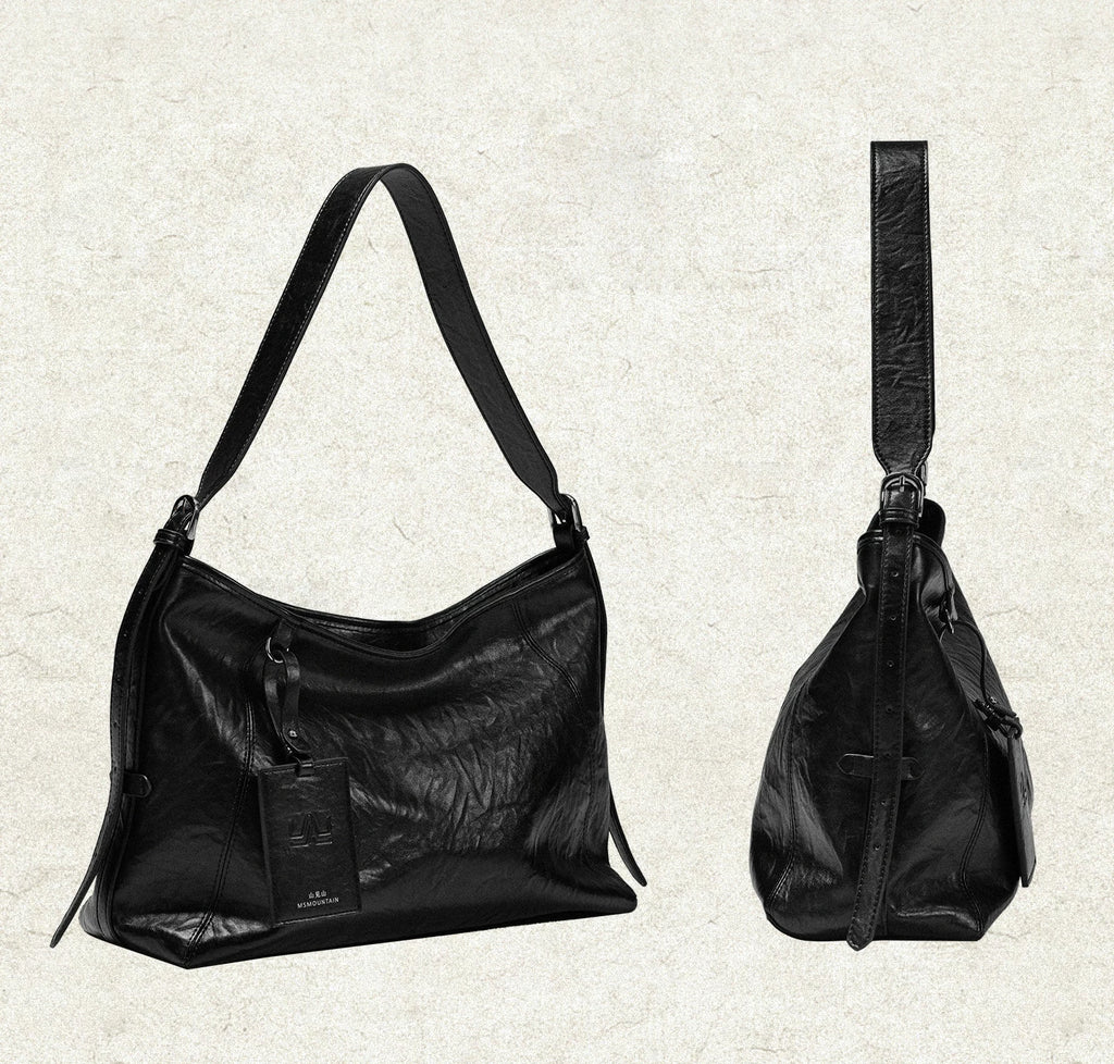 Msmountain Leather Large Capacity Messenger Bag