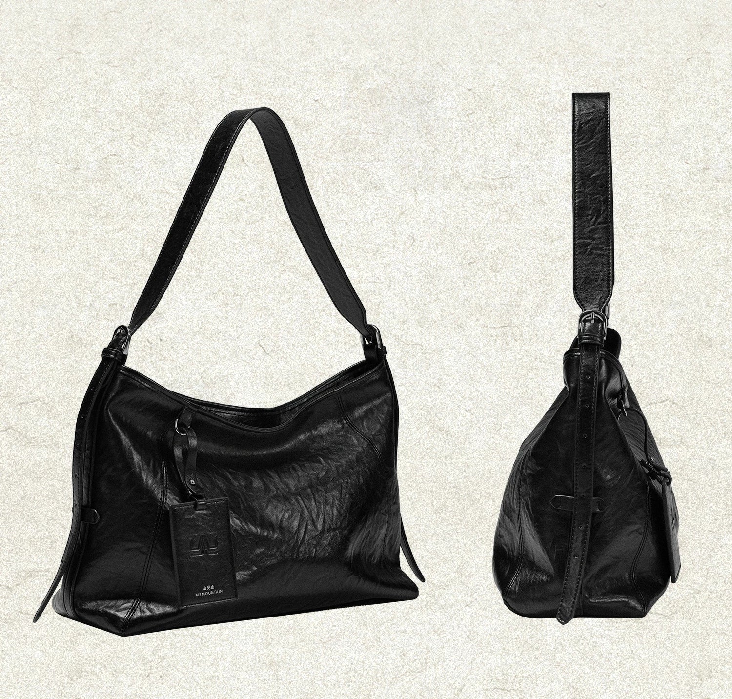 Msmountain Leather Large Capacity Messenger Bag