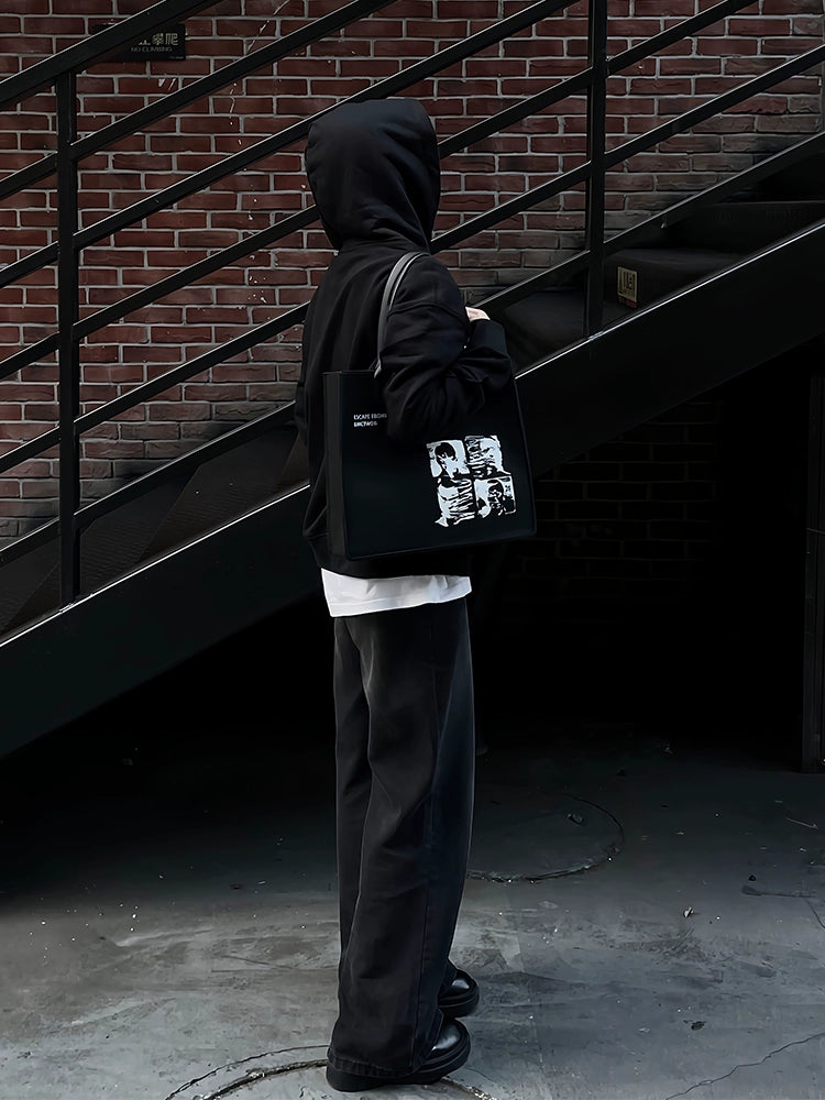 BTSG X EMCTWO original large-capacity LOGO student tote bag