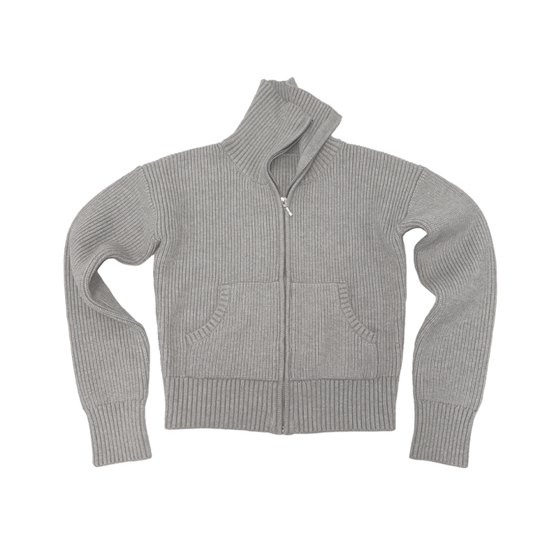 JCAESAR WOMEN Pit Strip Thick Pit Strip Micro Slim-fit Knitted Cardigan