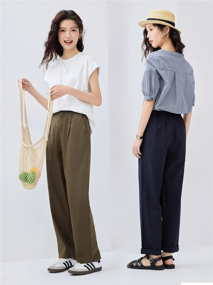 Giordano Pleated Semi-elastic Waist Slacks