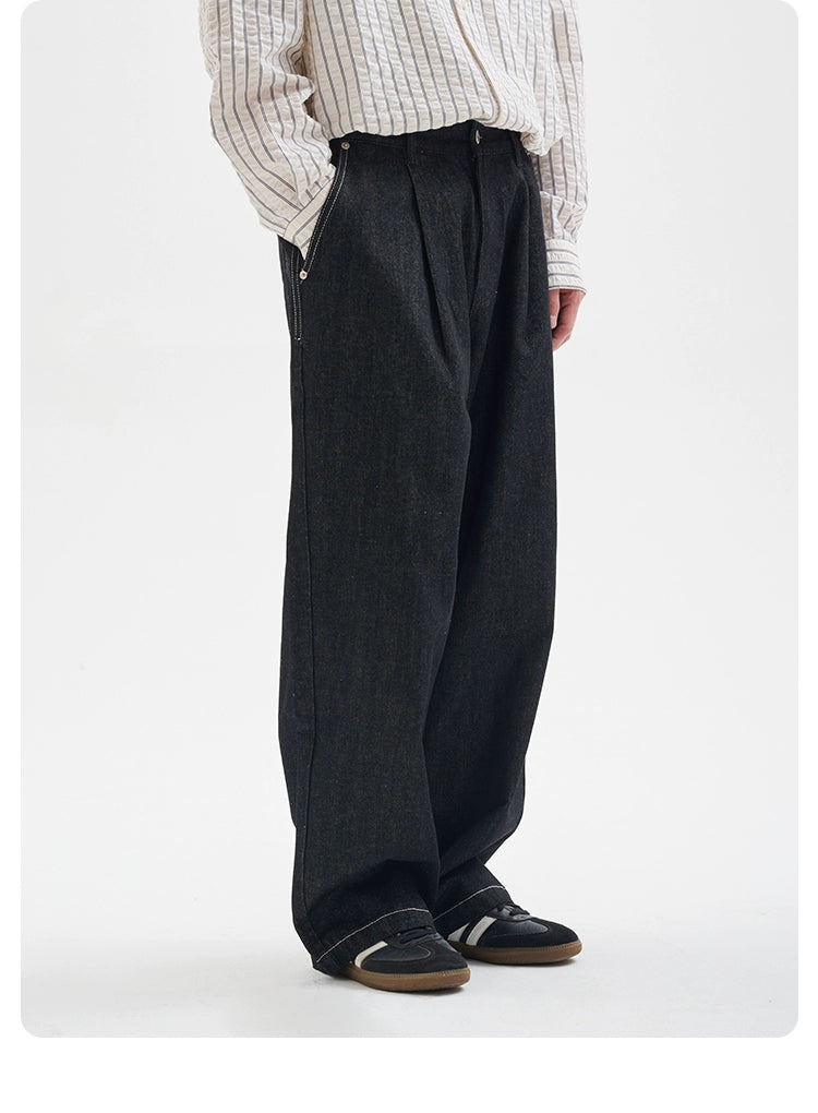 BUTTBILL Japanese bright line washed jeans