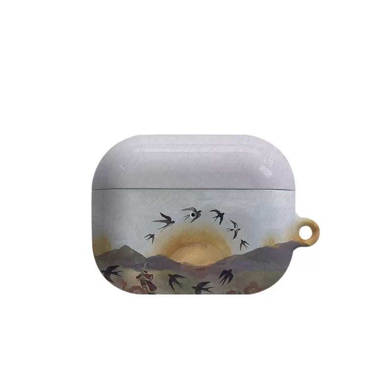 Pbcase Sunset Bird Art Apple Earphone Case