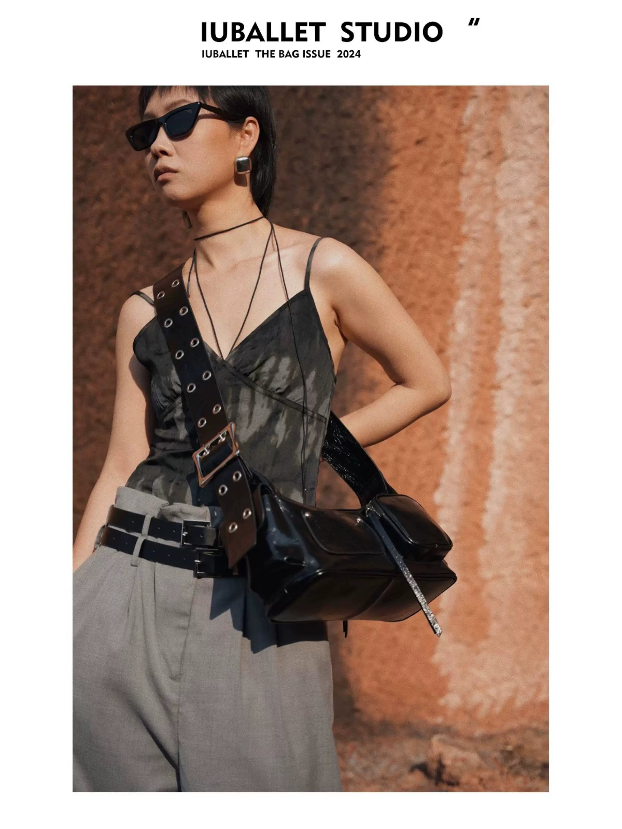 IUBALLET Leather Shoulder Messenger Bag