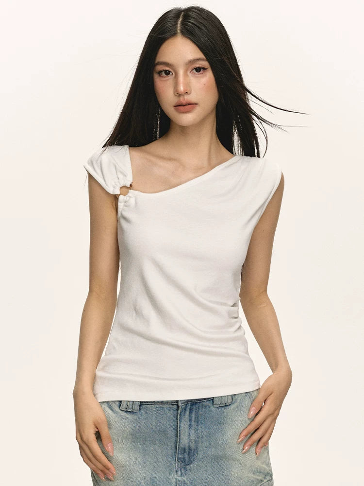 Anna Aneae Waist Slim Short Knitted Vest