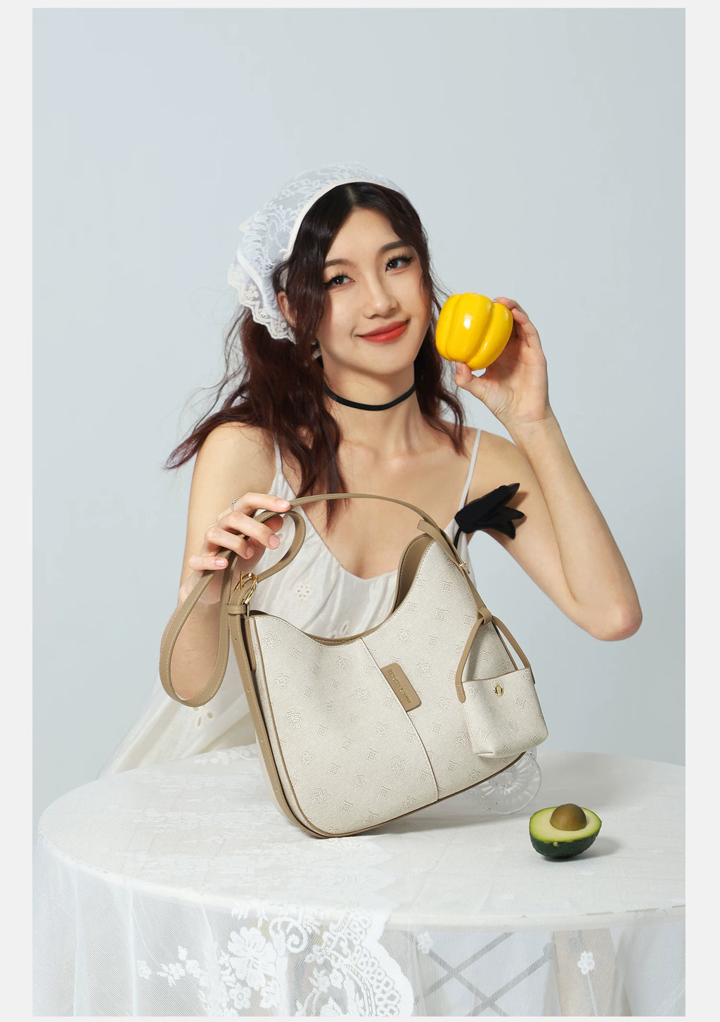 Masha Lanti Denim Large Capacity Underarm Bag