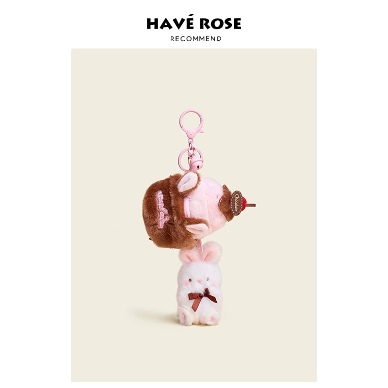 HAVEROSE Cake Bear Plush Doll Pendant