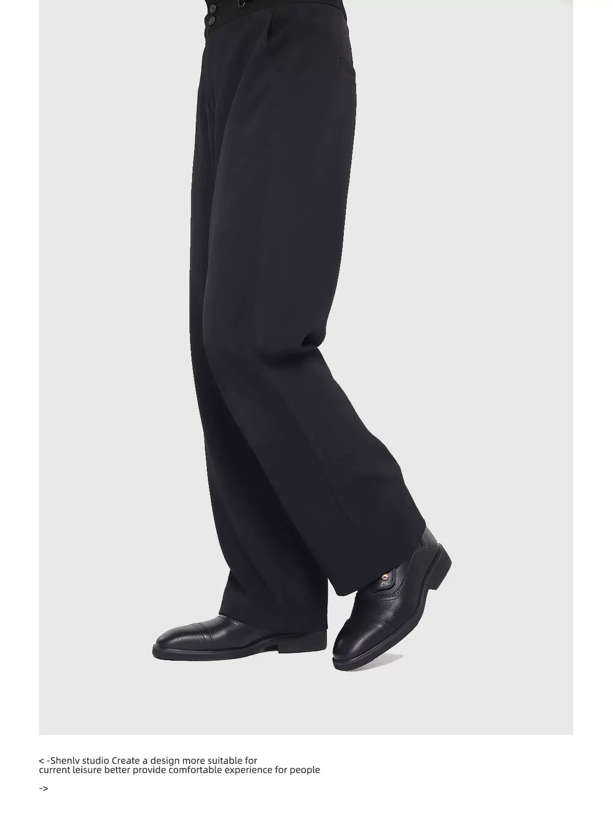 SHENLV STUDIO Button Pointed Casual Dress Chelsea Boots
