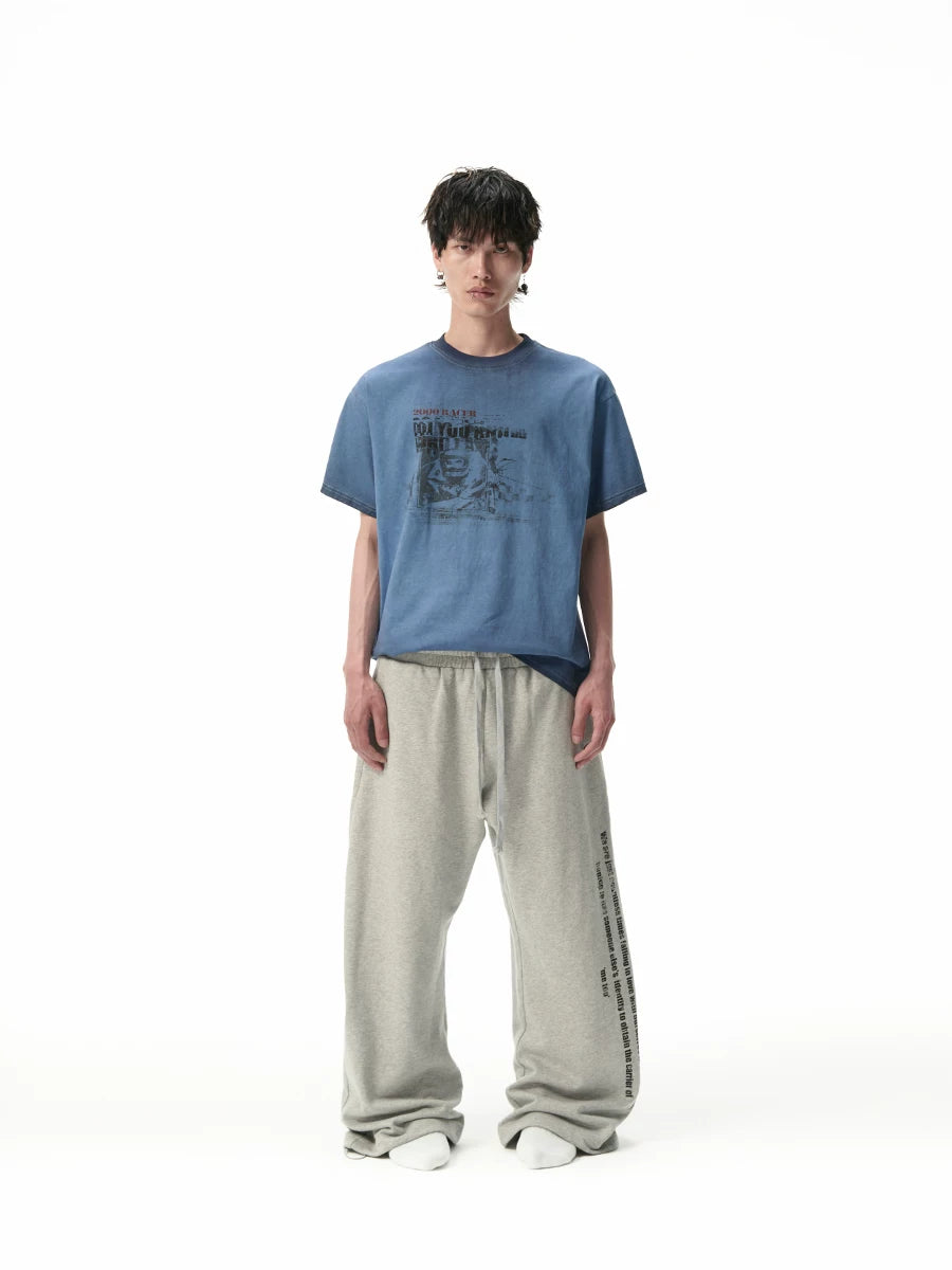 SGW Racer Dirty Dye Print Casual Tee