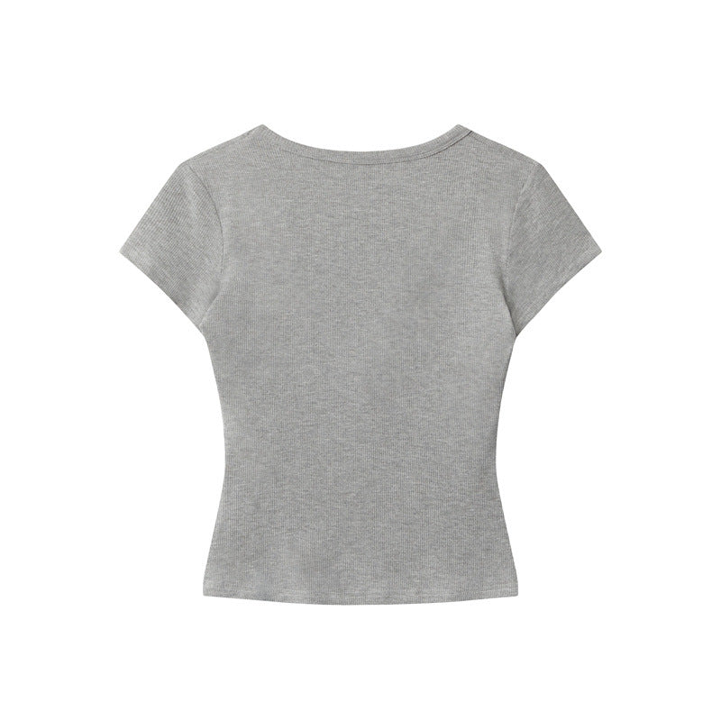 Nariele Slim Slim Slim Low U-neck Tee