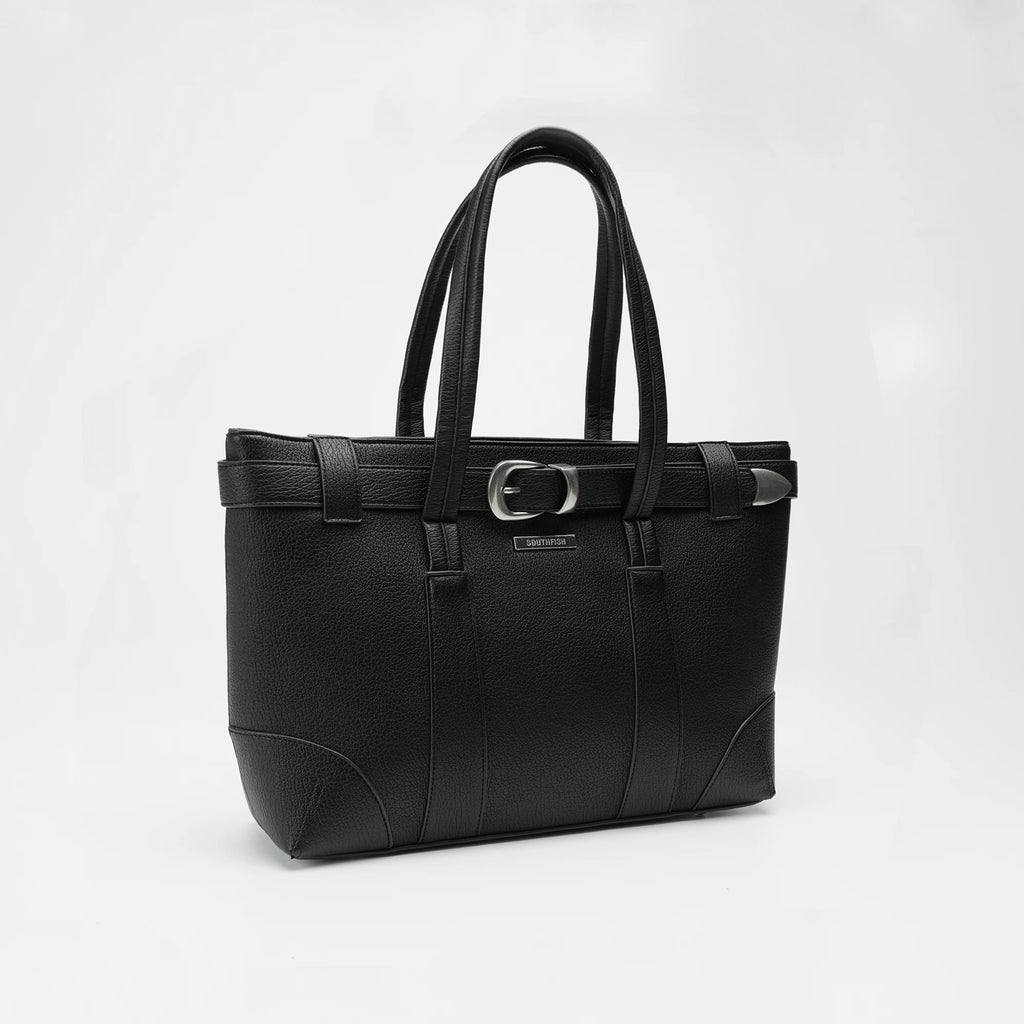 Southfish Leather Strap Tote Bag