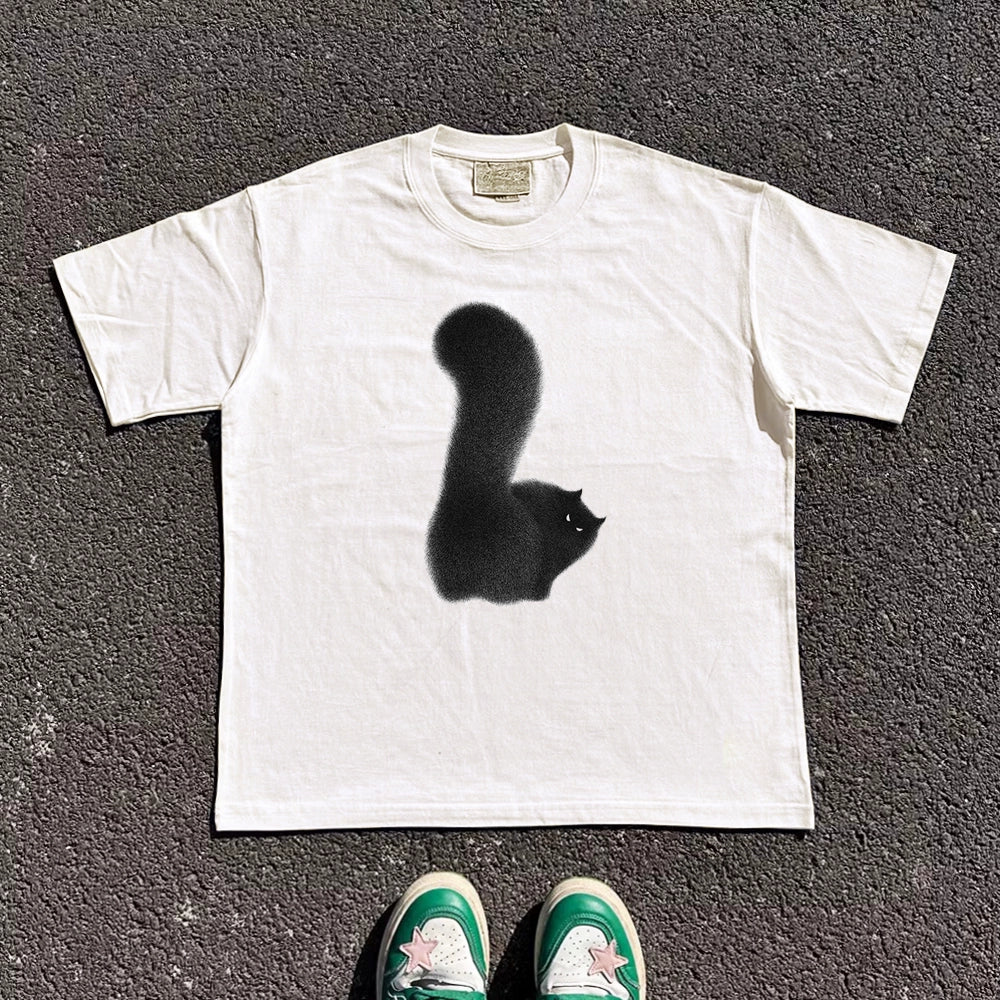 Wang Youbing Studio Cat 220g 100% Cotton Tee