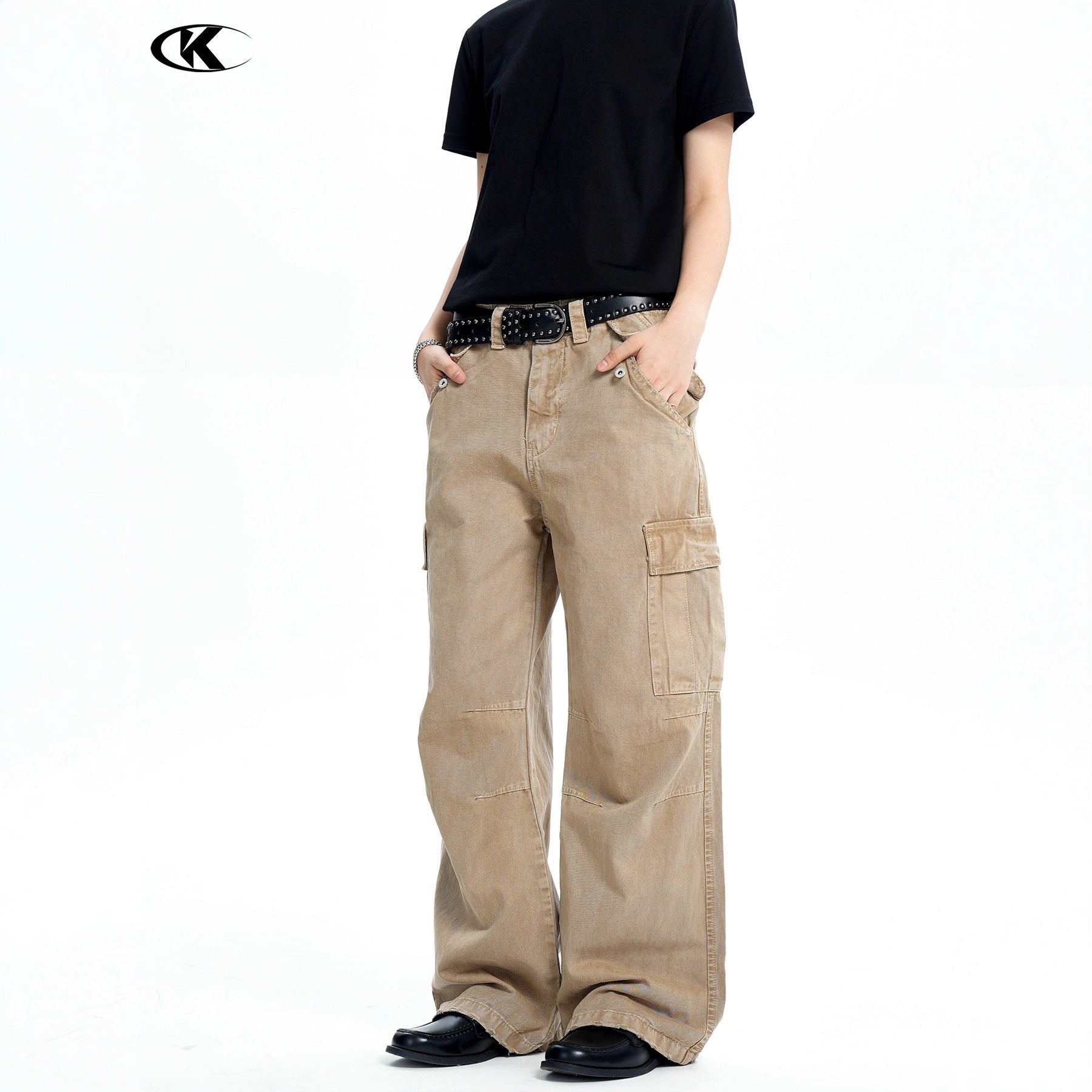11KN Retro Old and Thin Straight Casual Pants
