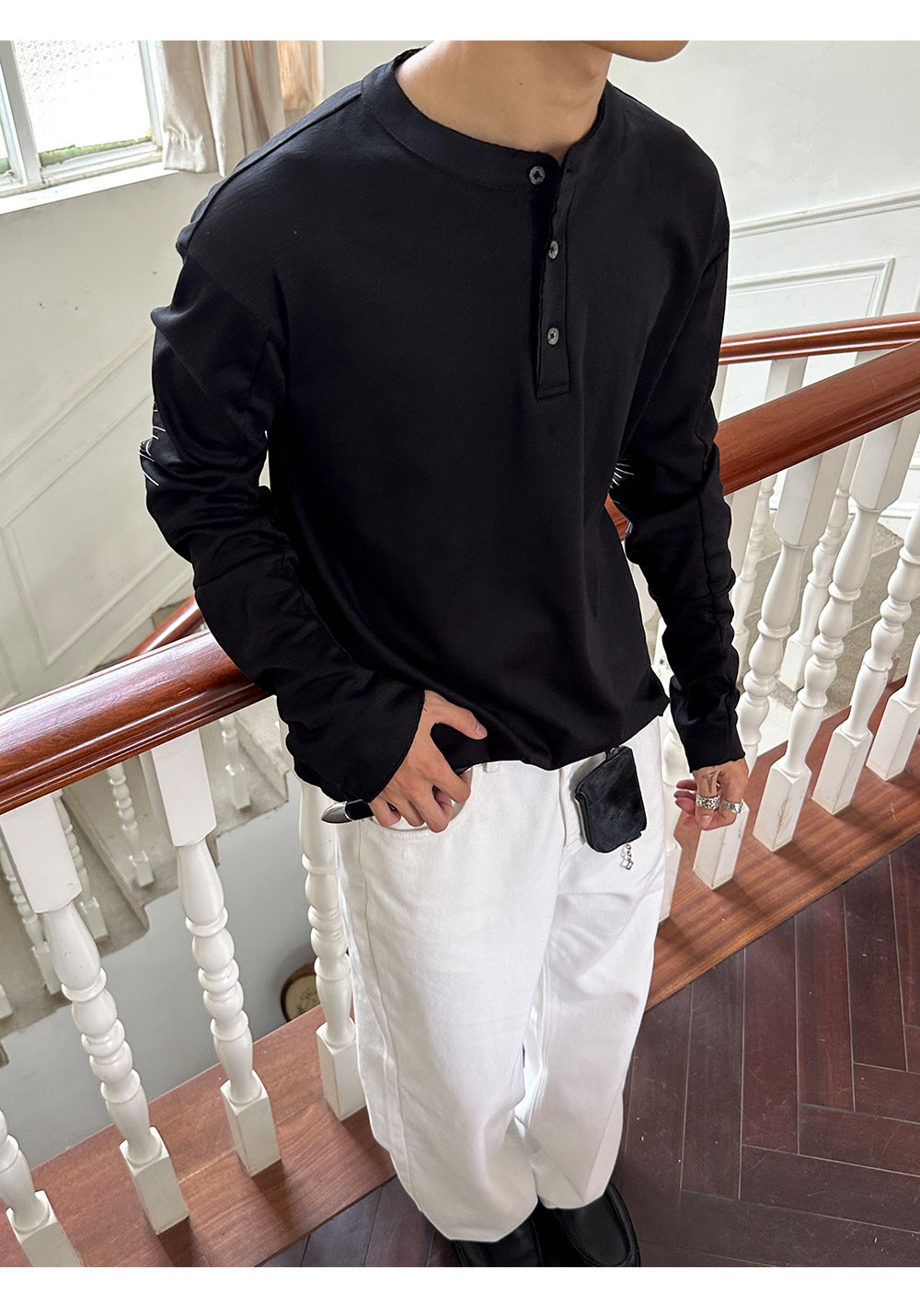 EME Premium Henry Fir Button Long Sleeve
