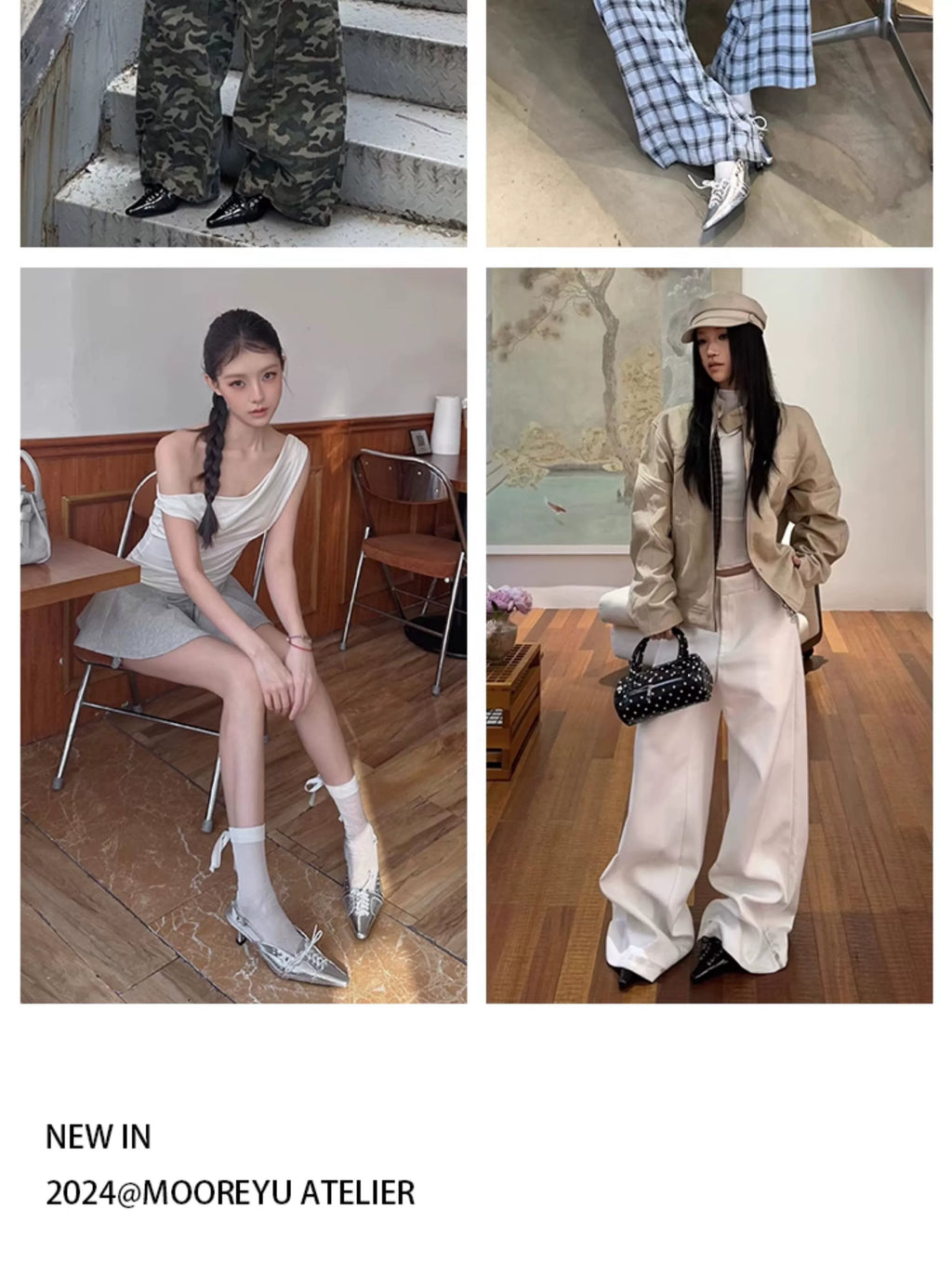 Mooreyu Bow Bag Head Temperament Strap High Heels