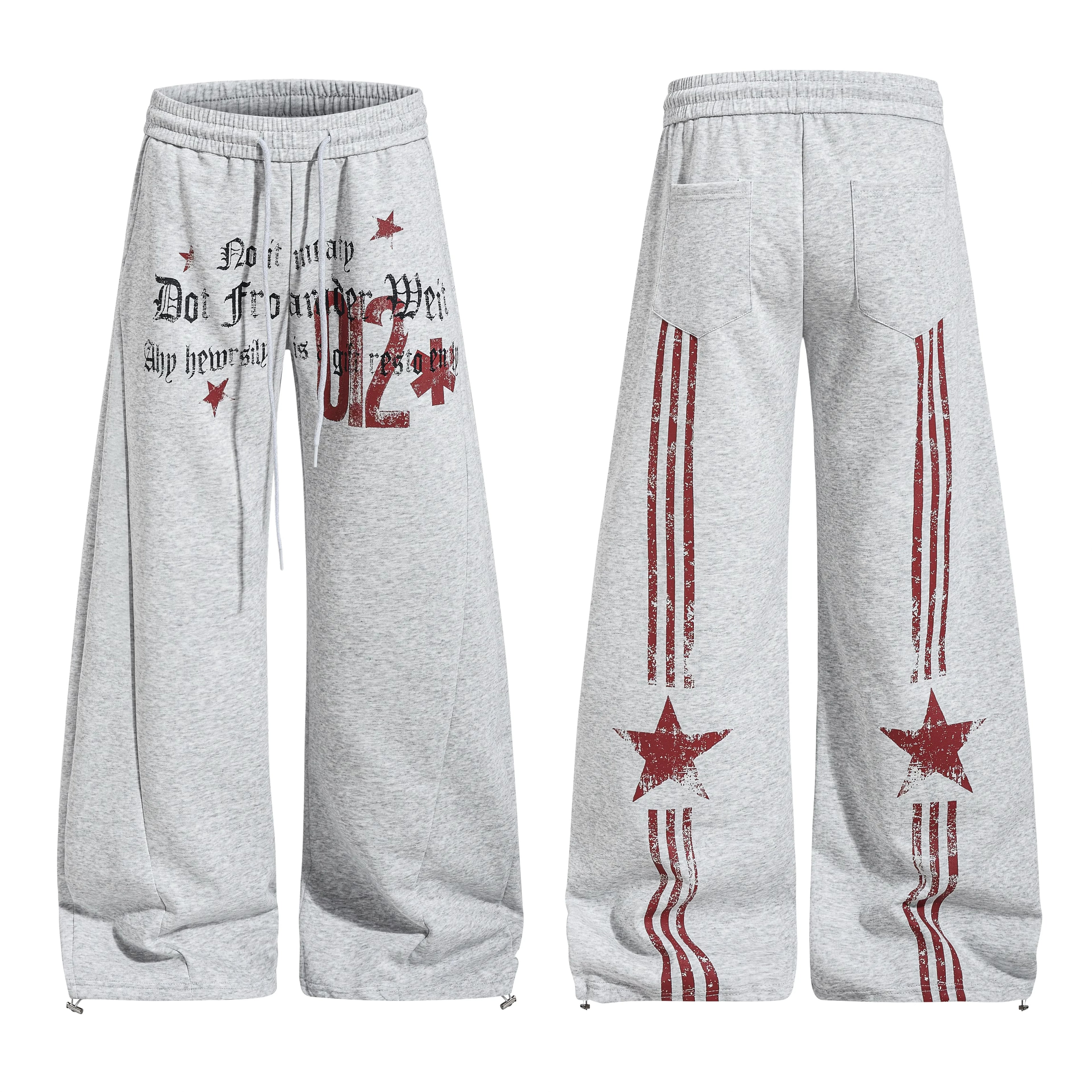 NUndeFineD Totem Print Loose Casual Sweatpants