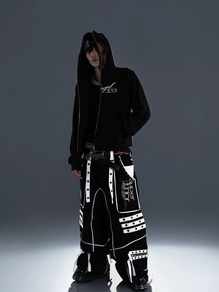 PCCVISION Hooded Cardigan Waist Jacket