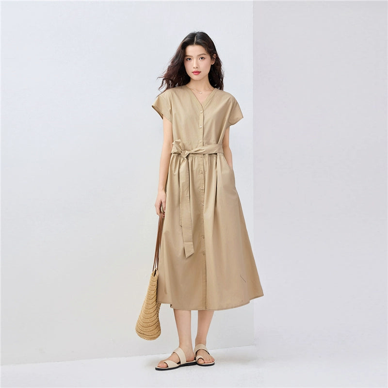 Giordano V Neck Strap Short Sleeve Dress