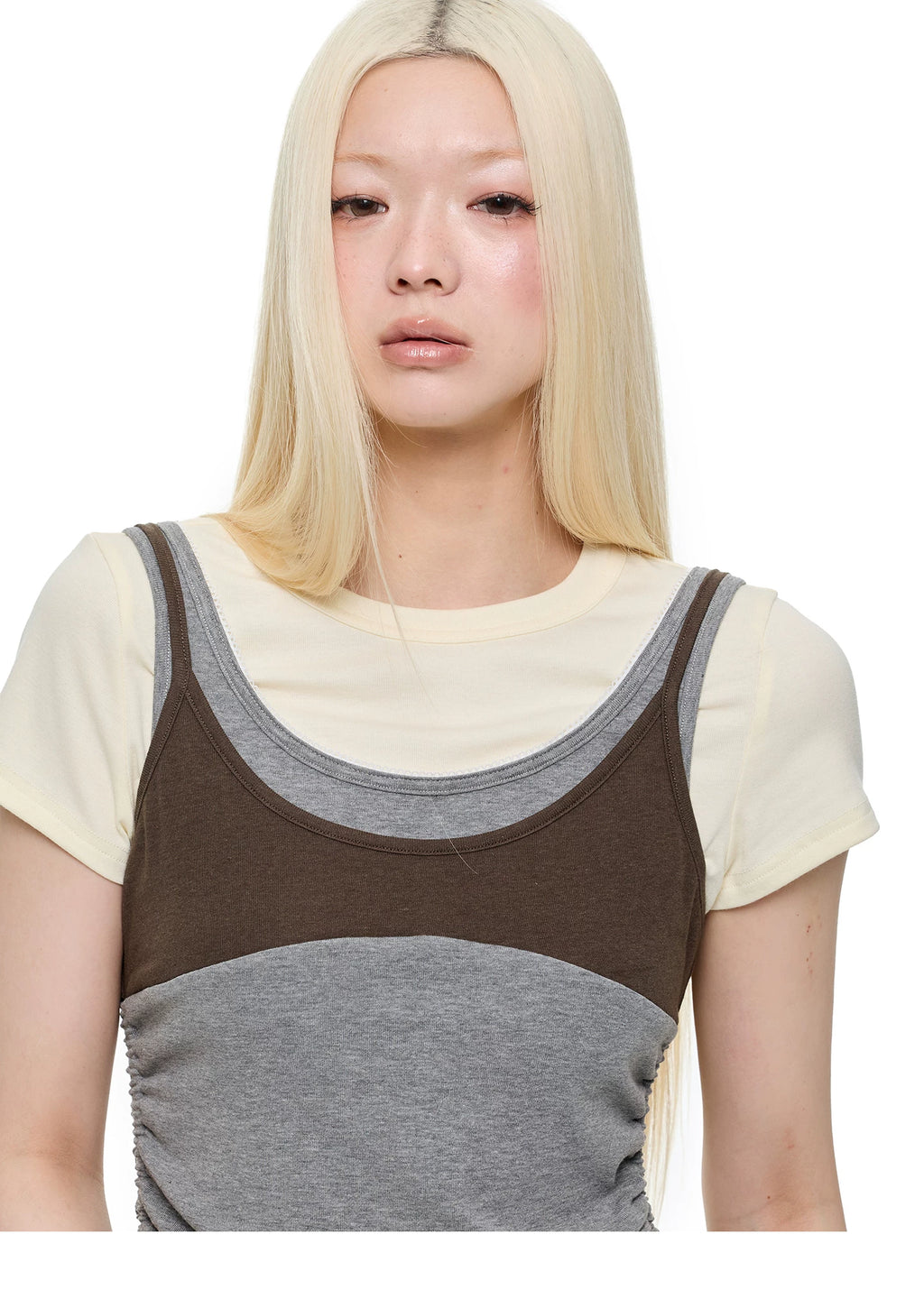 JIKOO Lace Drawstring Waist-cinching Tee