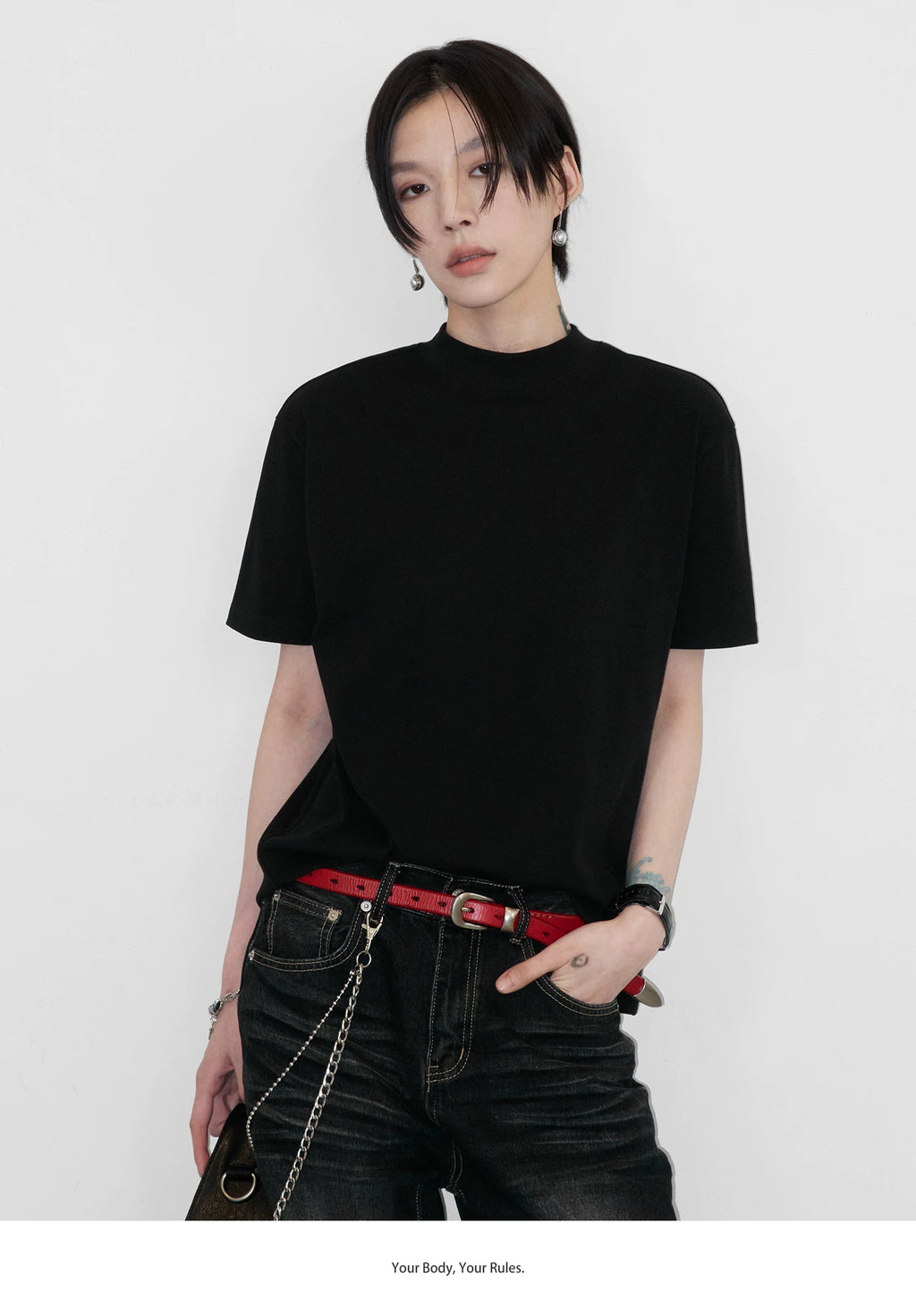 Sameuoo Shoulder Versatile Casual Tee
