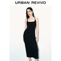 URBAN REVIVO Minimalist Back Slim Sleeveless Dress