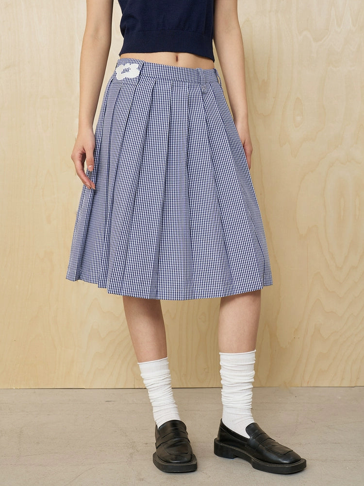 Mood Like Me Flowery Checkered Dress