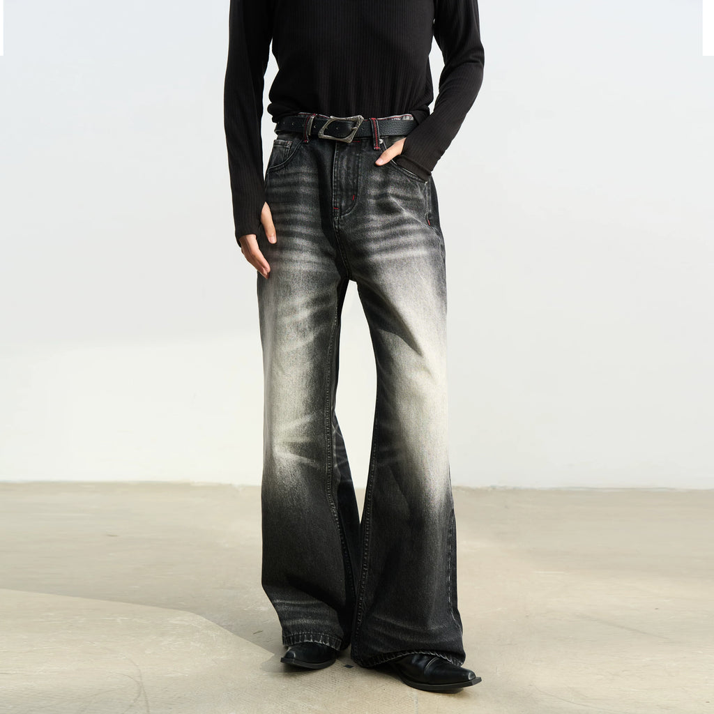 SOUTHFISH Retro Handmade Cat Whisker Jeans