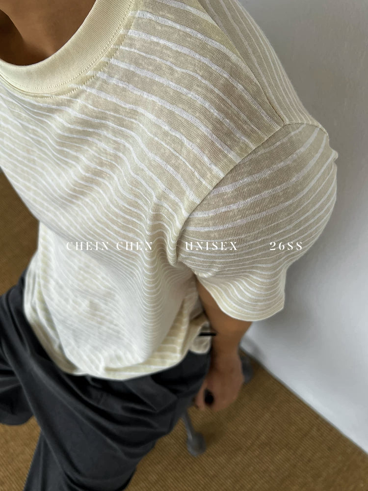 Chein Skin-friendly and Breathable Simple Crew Neck Tee