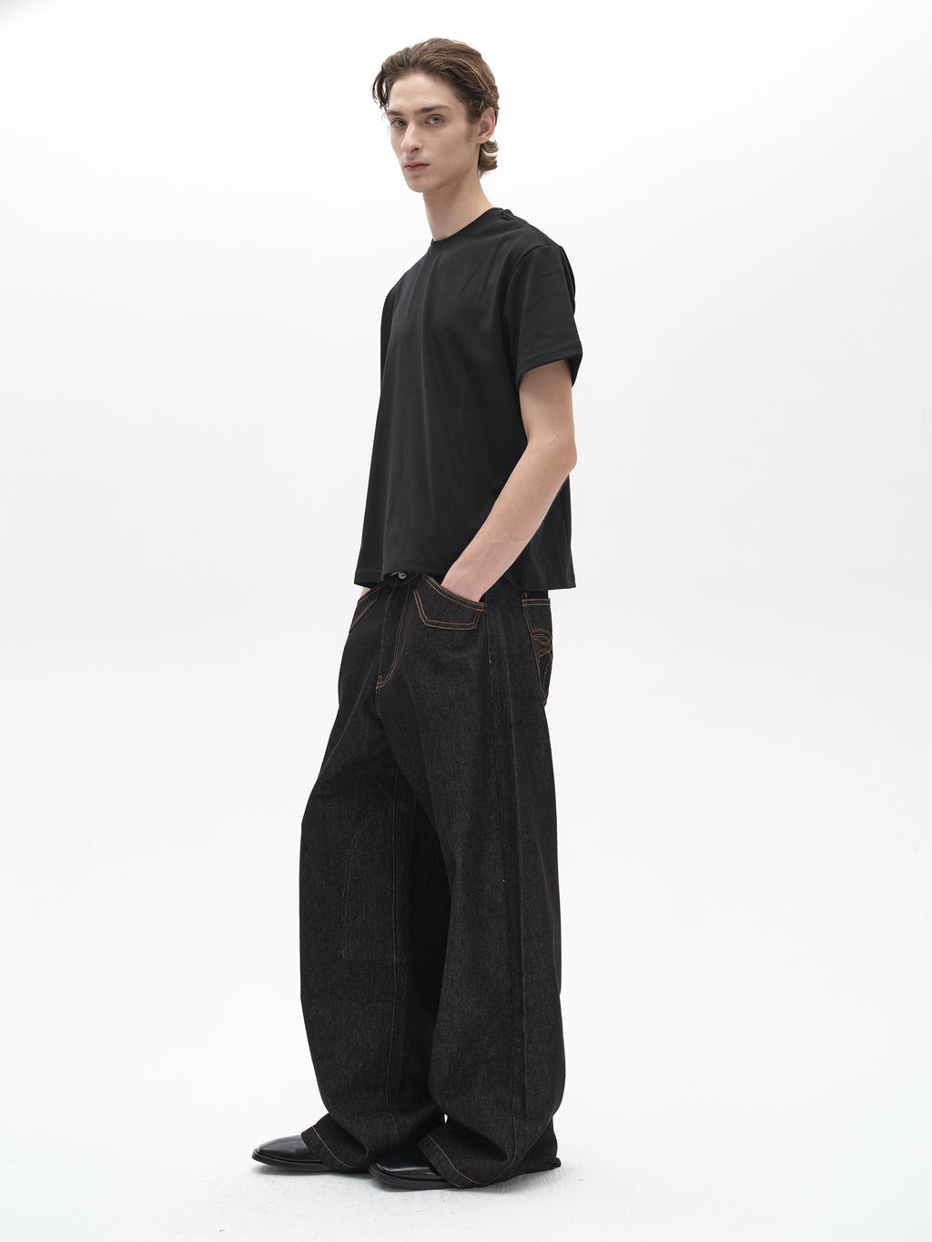 POH Butterfly Bag Embroidered Straight Loose Jeans