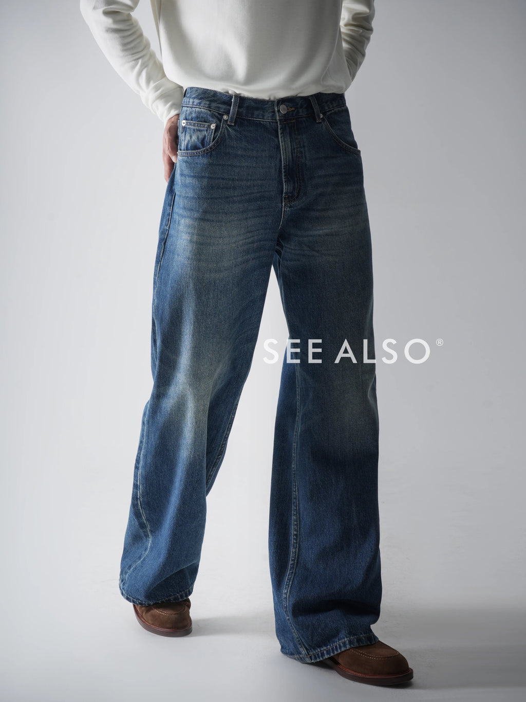 SEE ALSO Super Worsted Combed Cotton Straight Slack Jeans