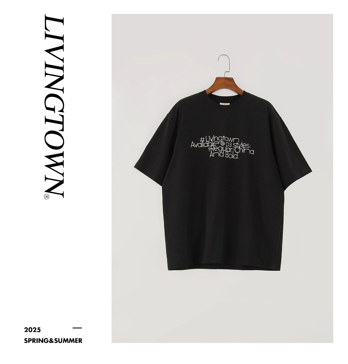 LIVINGTOWN Cool Star Font Slogan Printed Tee