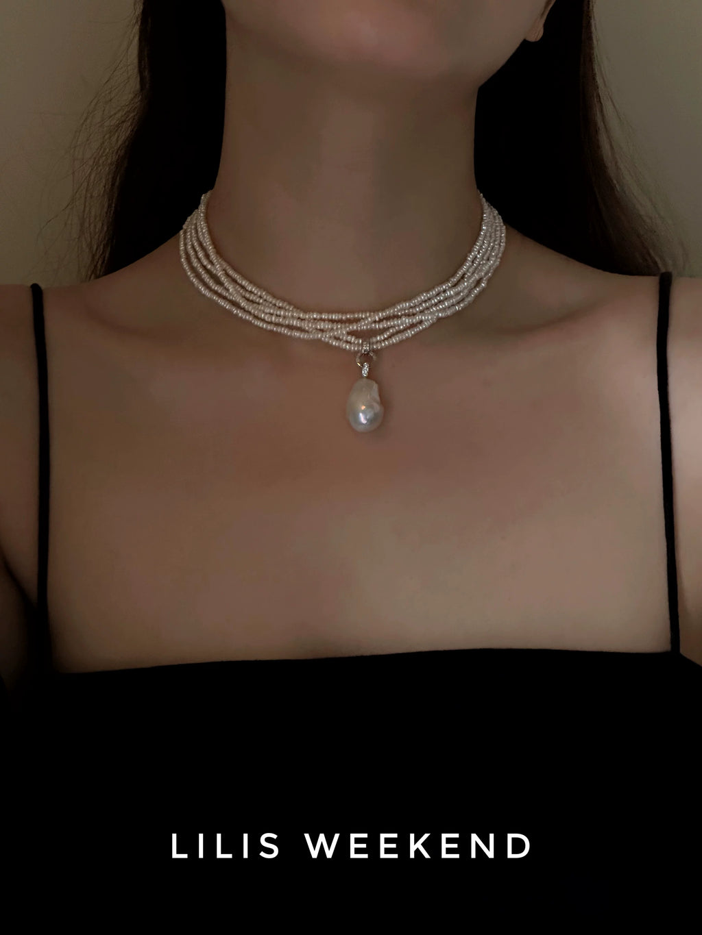 Lilis Weekend Multi-layer Natural Fine Pearl Necklace