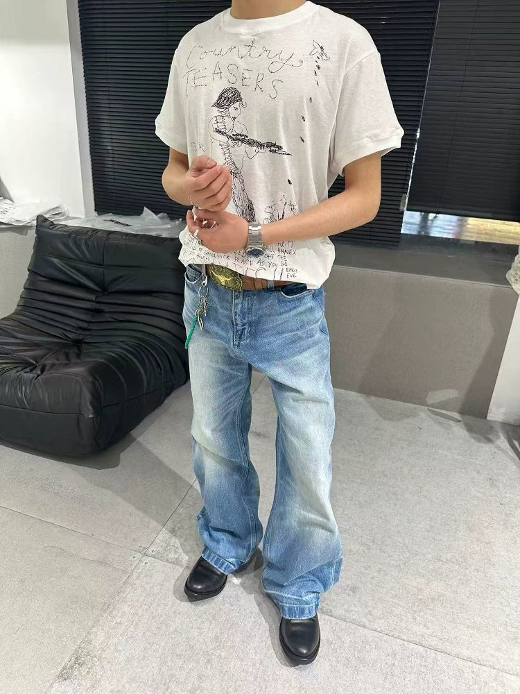 TAICHIISM Vintage A-line Wide-leg Jeans