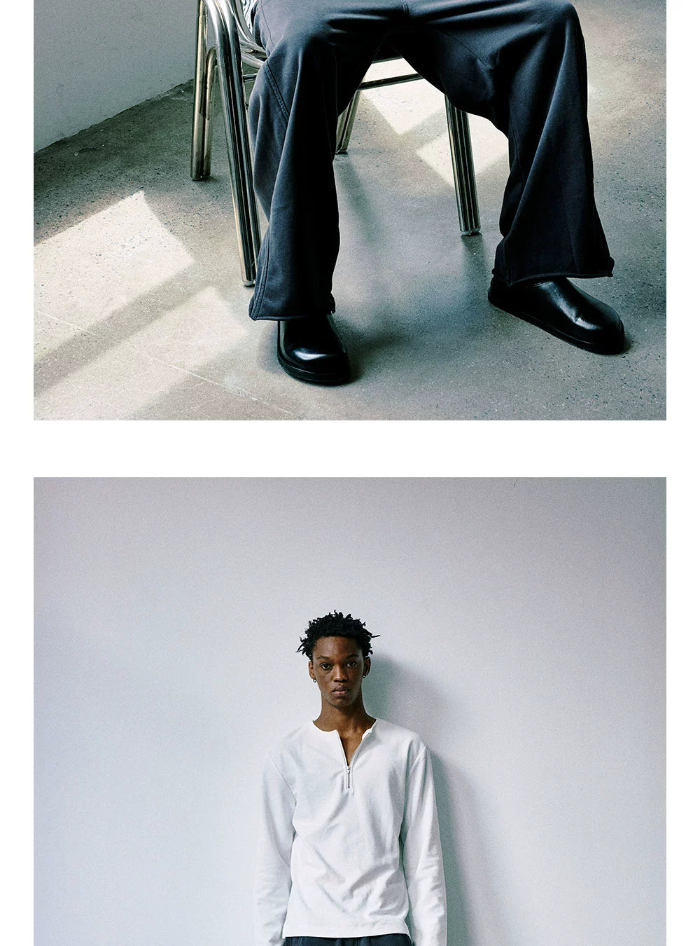 Anniehall Beard Cuff Pants Foot Twist Seam Wash Sweatpants