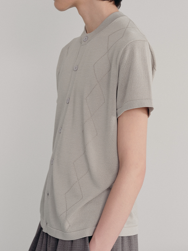 JCAESAR Diamond-knitted Cardigan