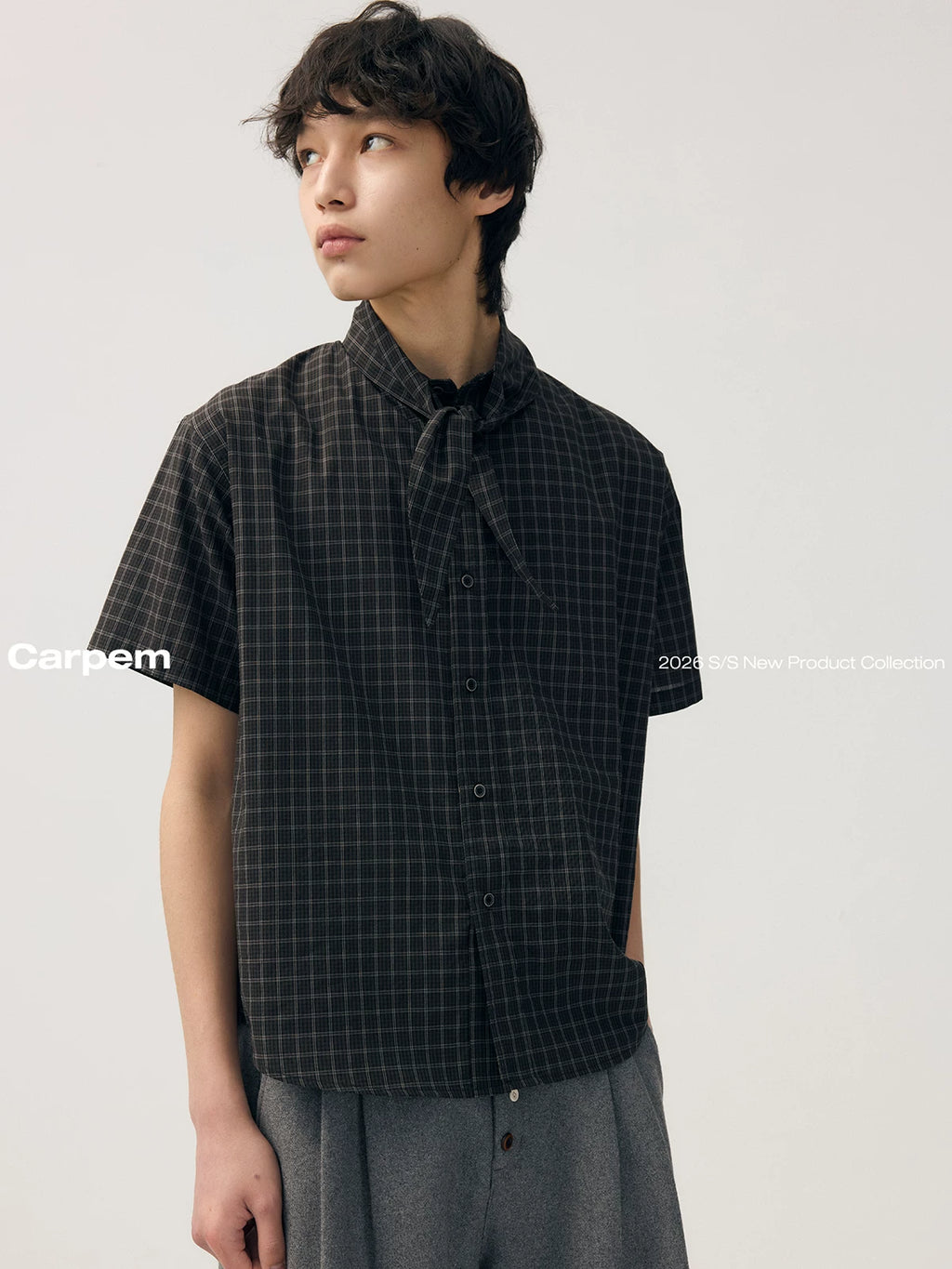 CARPEM Vintage Strap-Up Short Sleeve Shirt