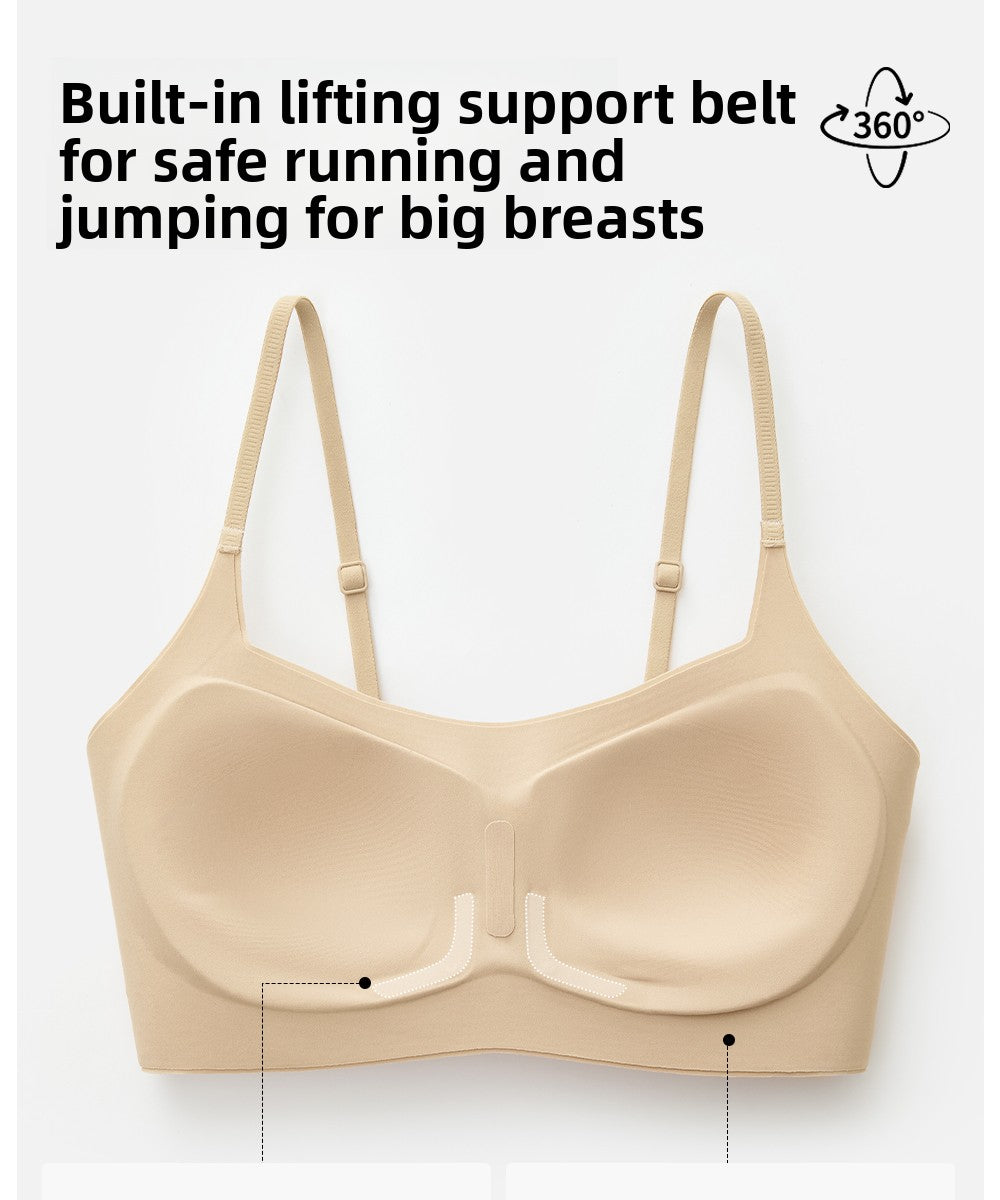 SecretWorld Traceless Skinny Strap Gather Bra
