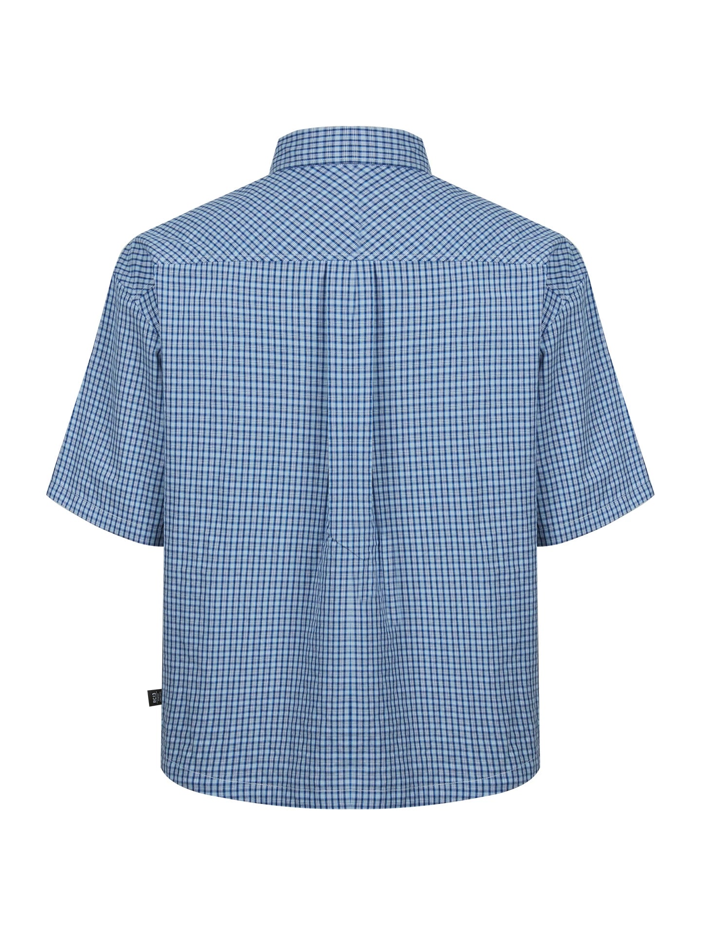 Remedy Lapel Loose Short Plaid Shirt