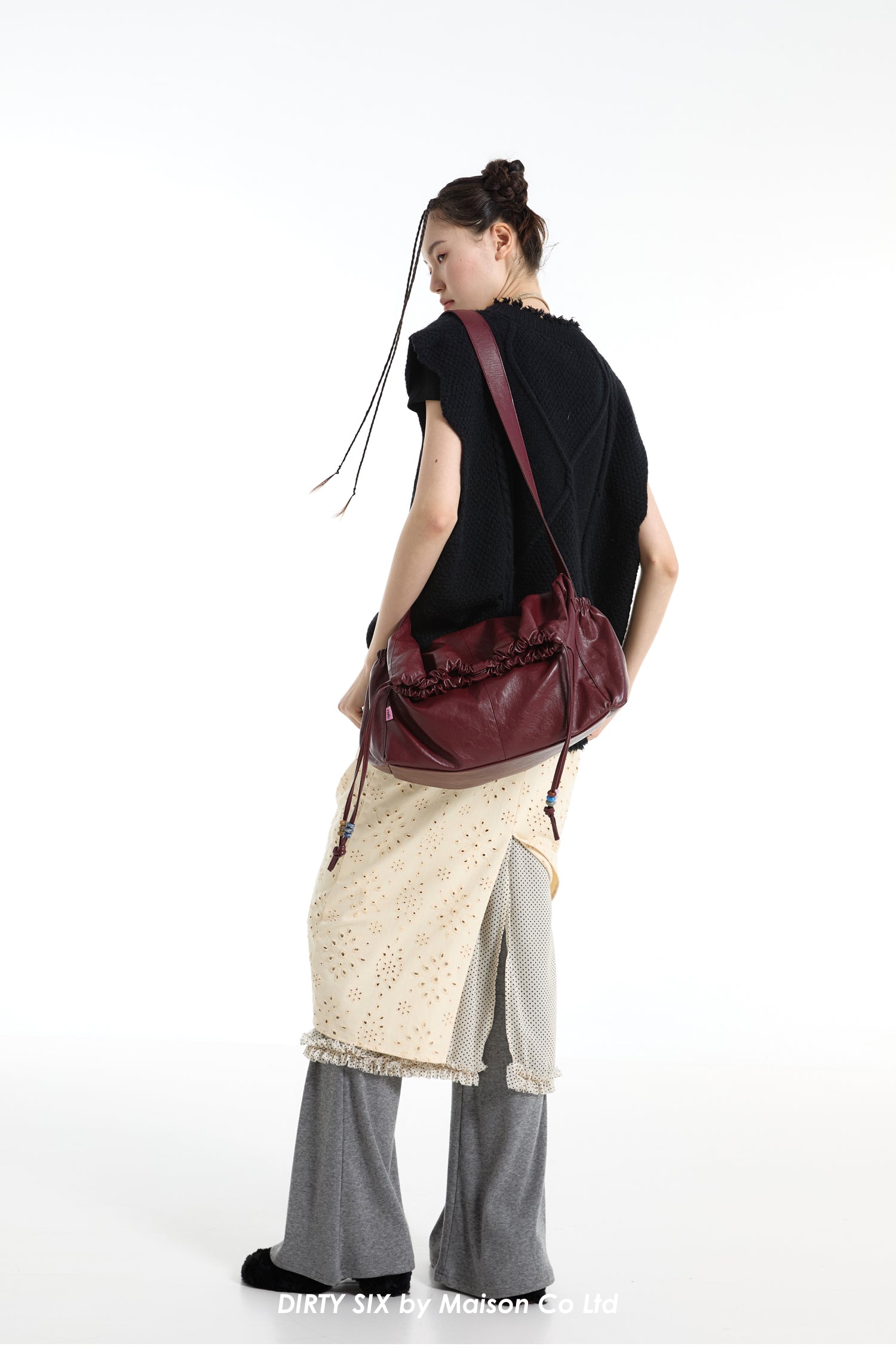 DirtySix Mani stacked bag contrasting natural stone Bag