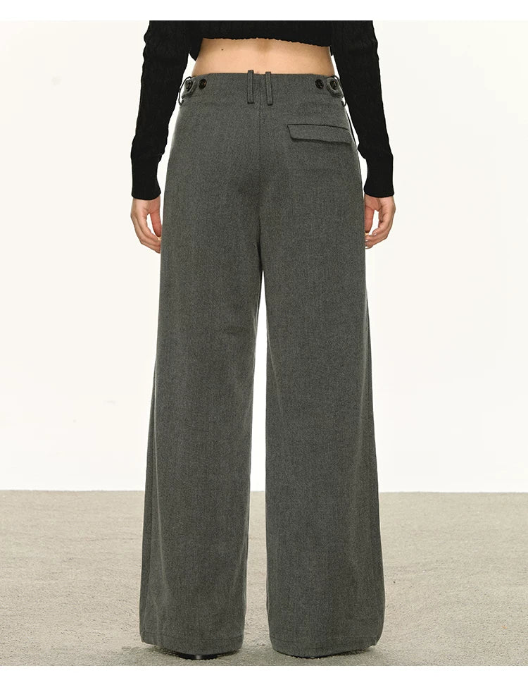 Anna Aneae Tencel Wool Drape Suit Pants