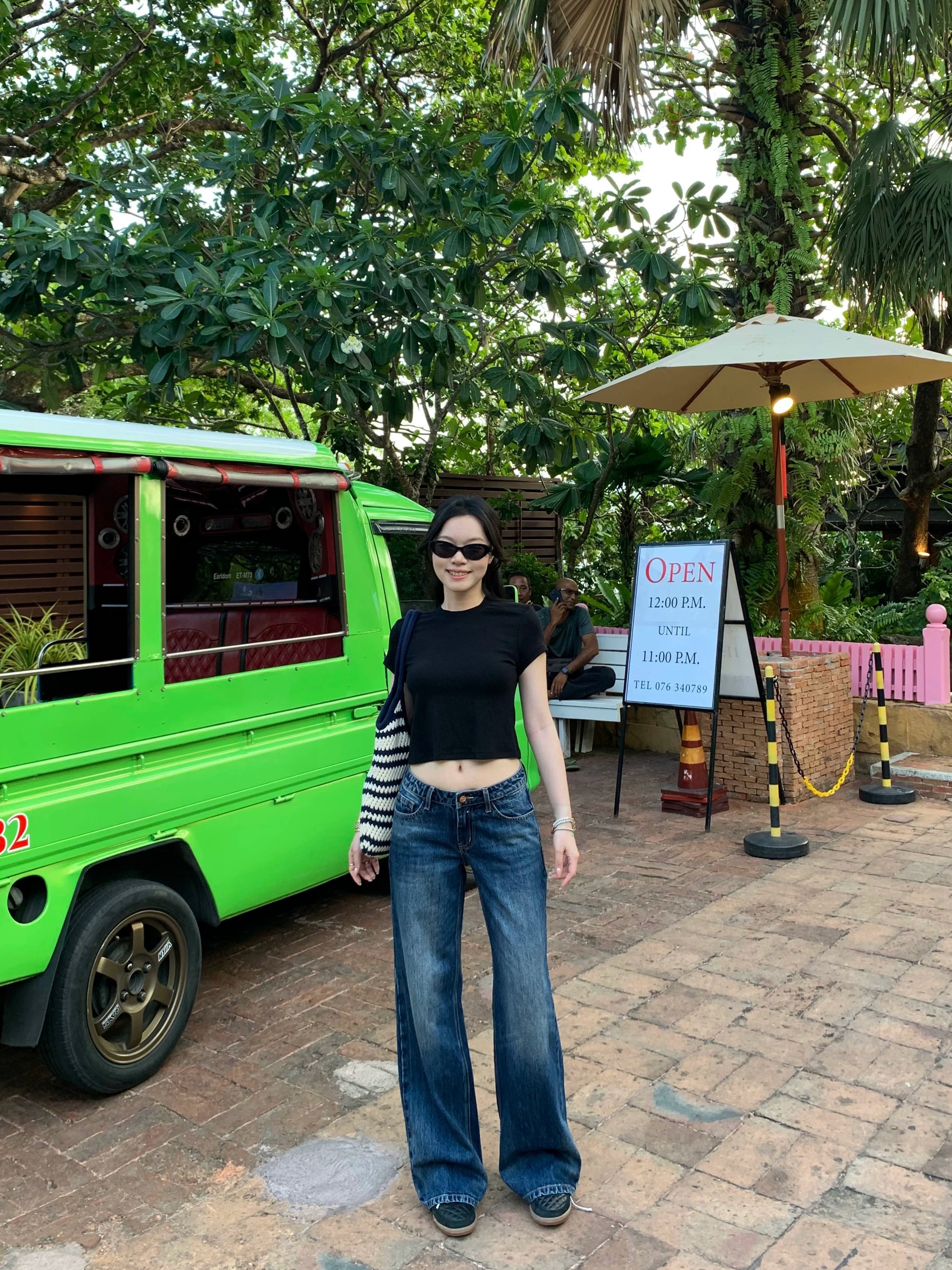 Popchee Vintage Skinny Wide Leg Jeans